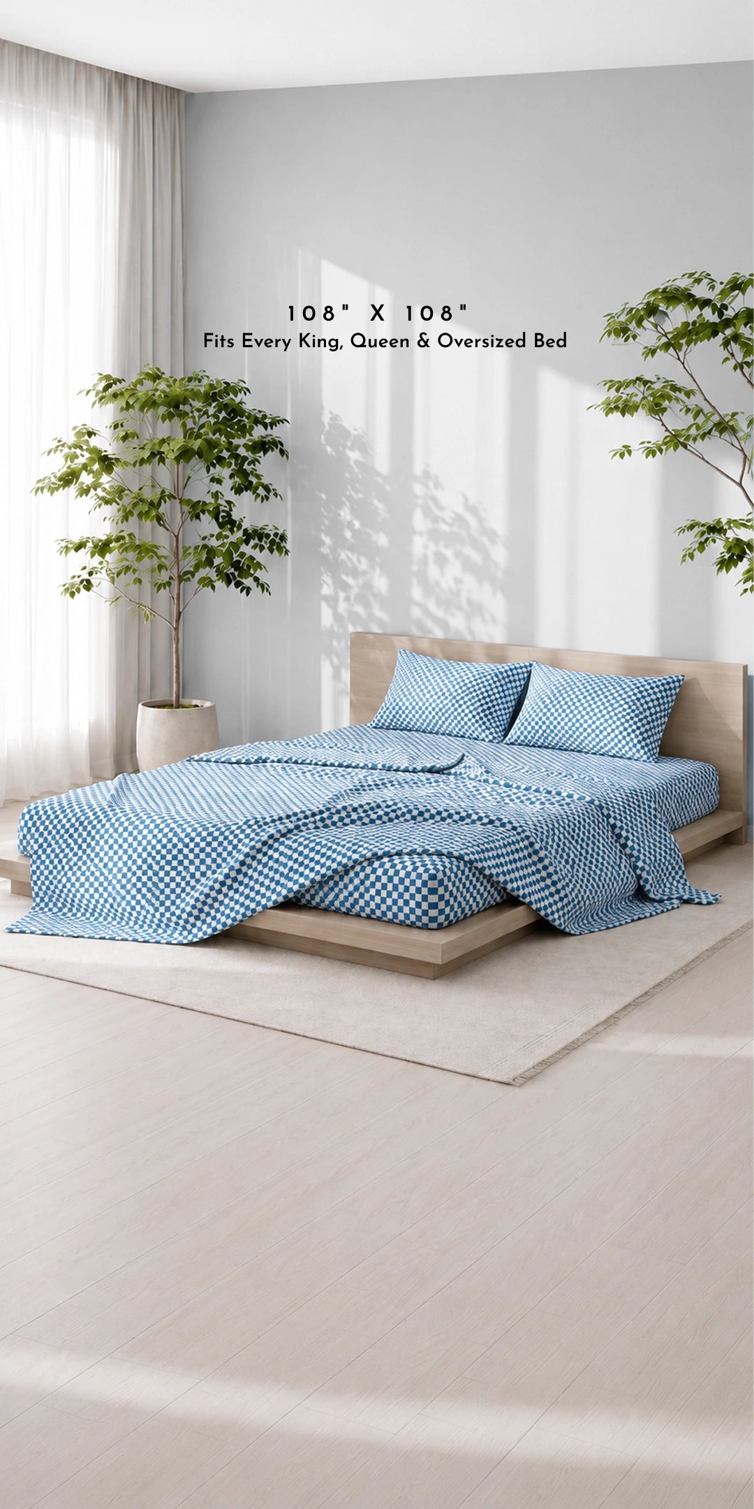 ZERIES PERCALE WEAVE EGYPTIAN COTTON FITTED BEDSHEET WITH 2 PILLOW CASES - Brookford
