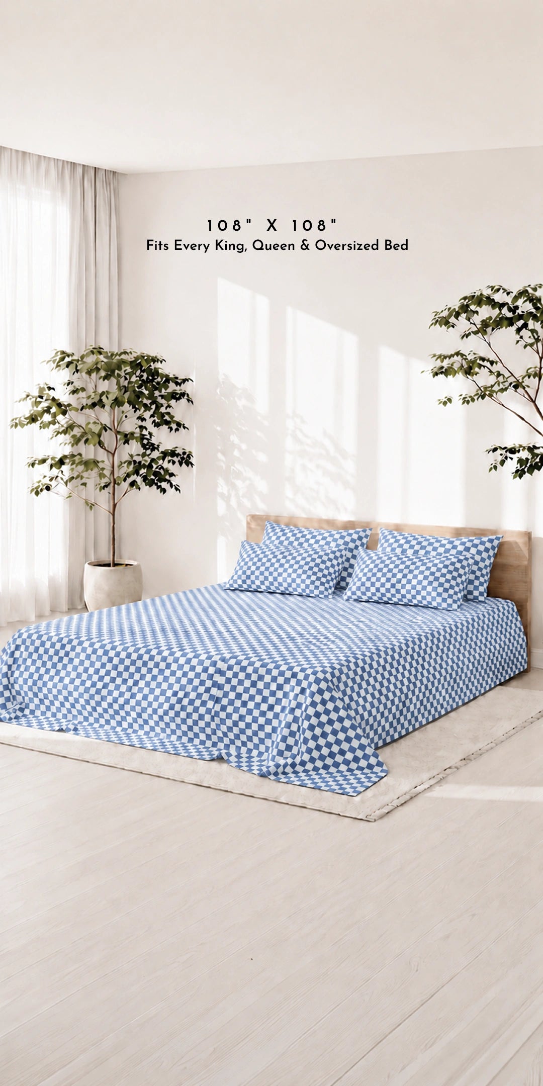 ZERIES PERCALE WEAVE EGYPTIAN COTTON BEDSHEET WITH 2 PILLOW CASES - Brookford