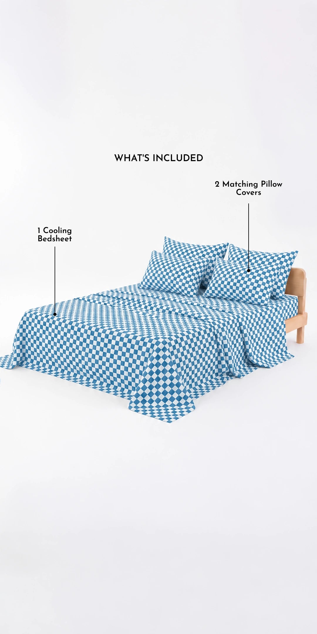 ZERIES PERCALE WEAVE EGYPTIAN COTTON BEDSHEET WITH 2 PILLOW CASES - Brookford