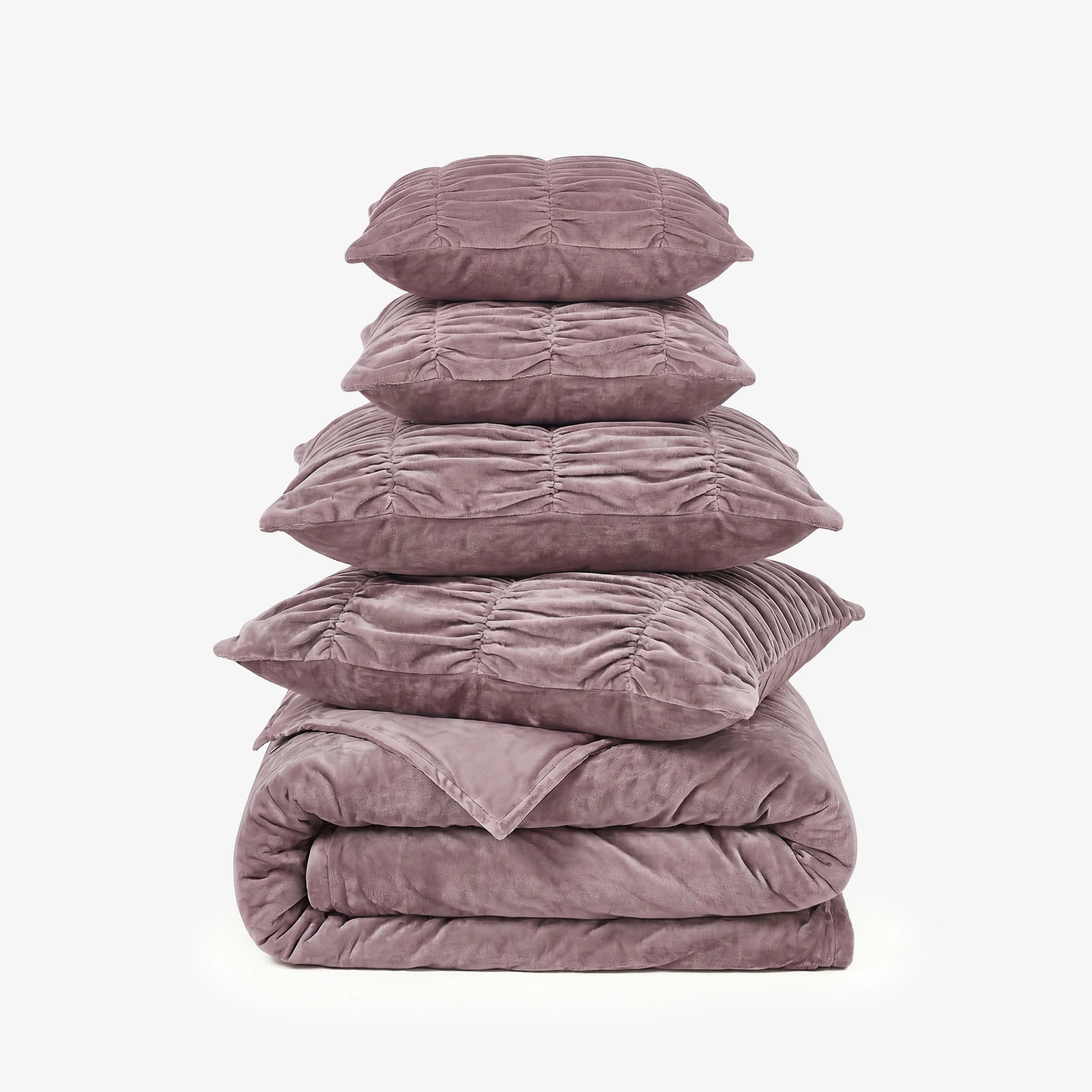 Zarf Boutique Comforter Set With 2 Designer Pillowcases & 2 Designer Cushion Covers - Boutique Dusty