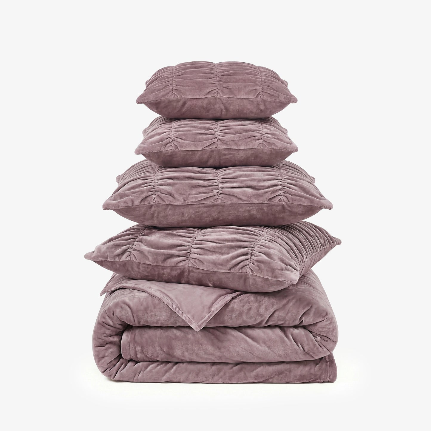 Zarf Boutique Comforter Set With 2 Designer Pillowcases & 2 Designer Cushion Covers - Boutique Dusty
