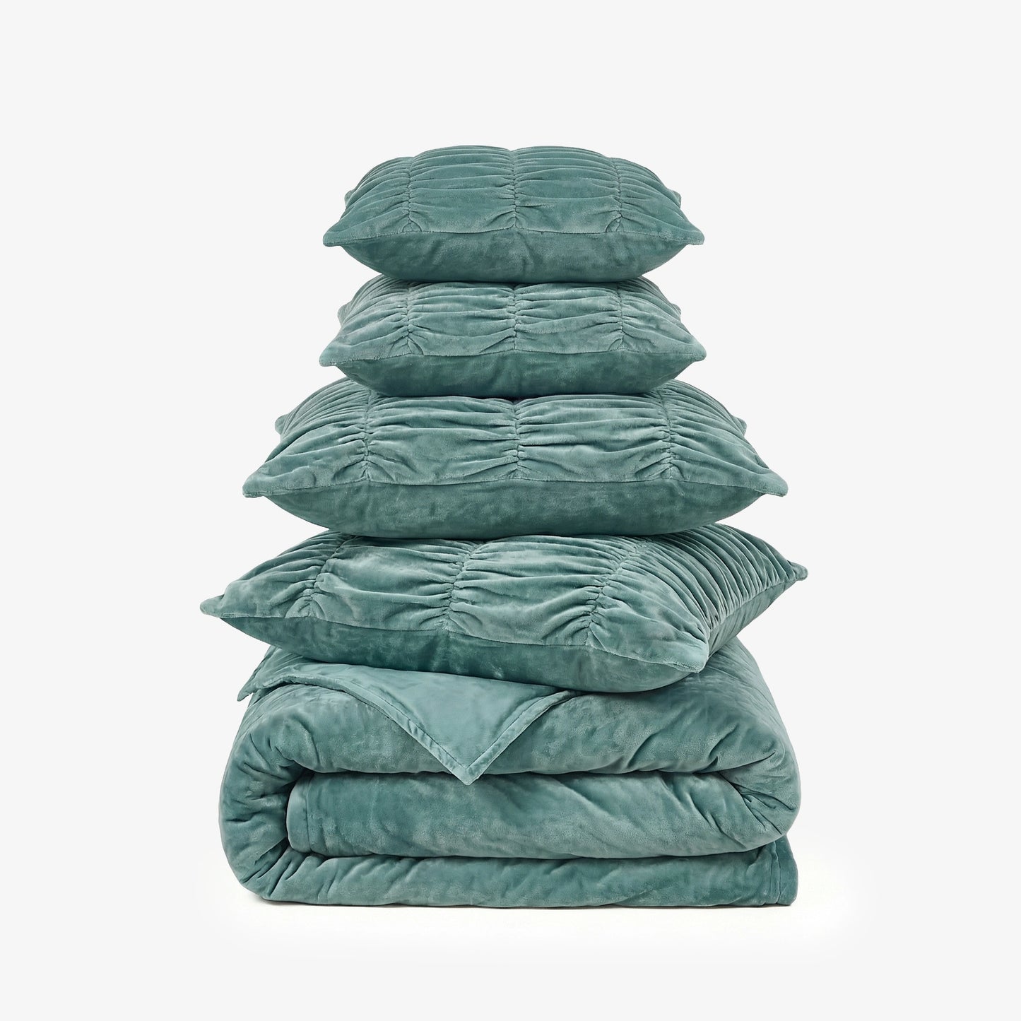 Zarf Boutique Comforter Set With 2 Designer Pillowcases & 2 Designer Cushion Covers - Boutique Sage