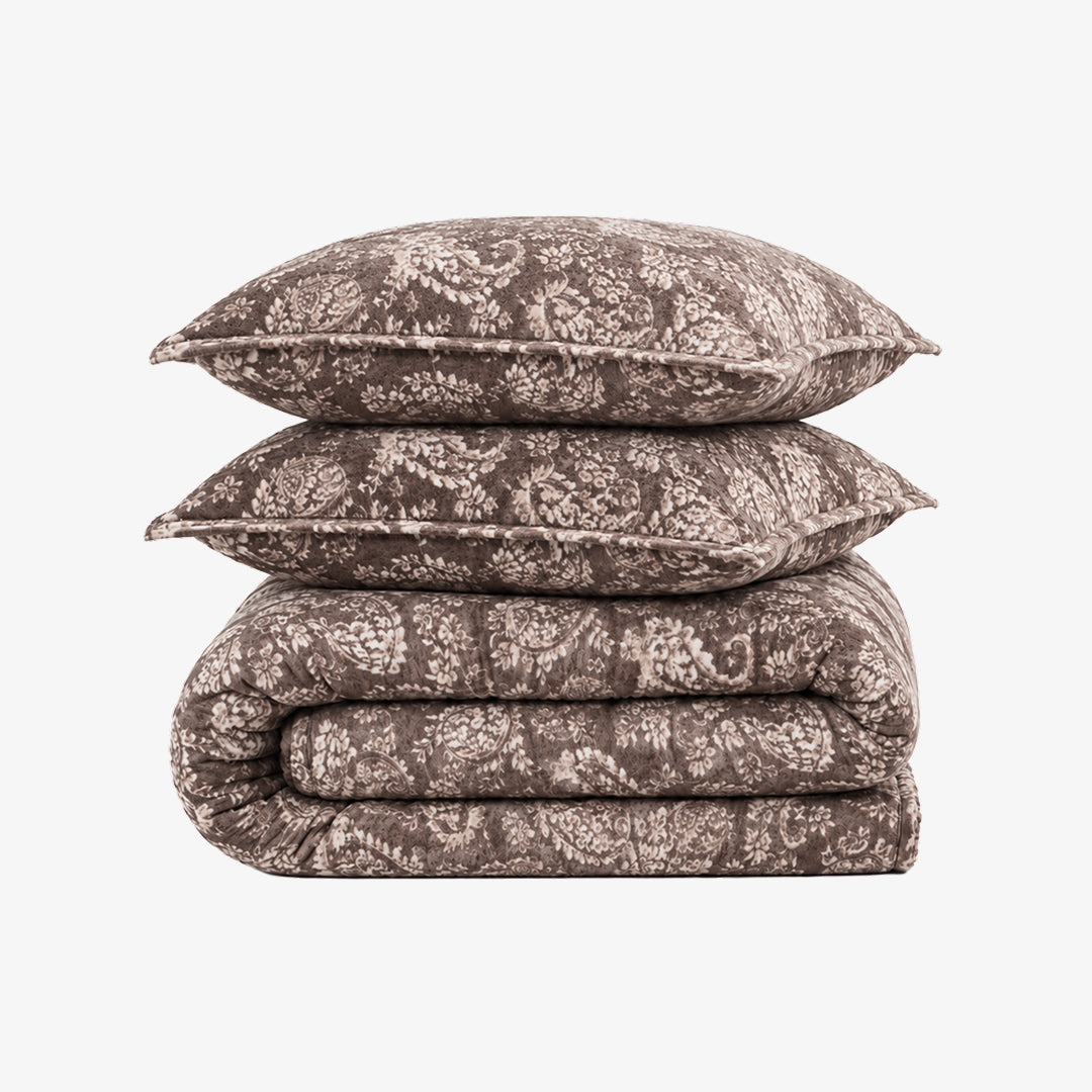 Zarf All-Season Premium Printed AC Blanket With Two Pillow Covers - Floral