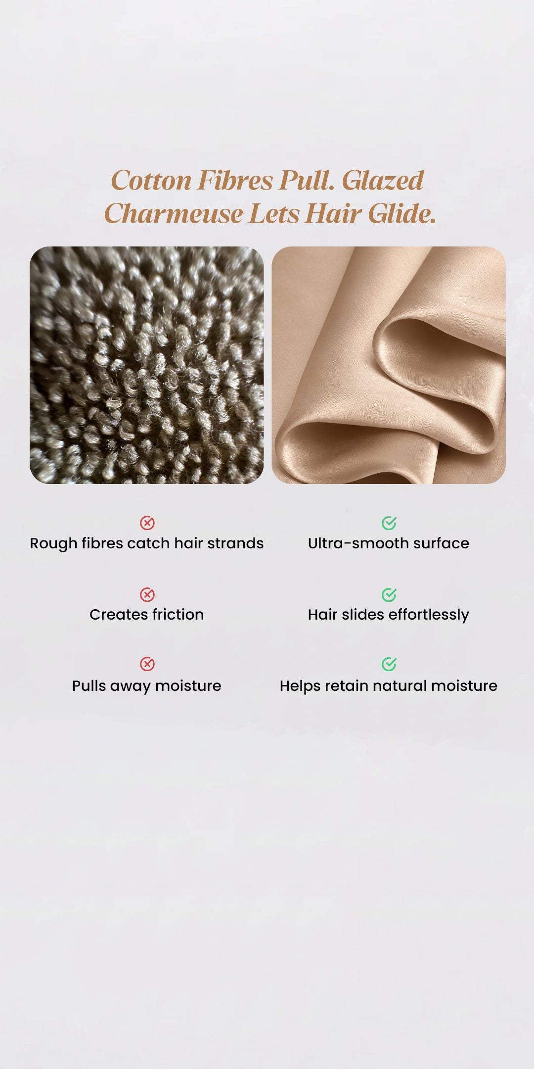 Zarf Glazed Charmeuse Satin Frizz-Reducing Pillow Cover - Set of 2 - Caramel