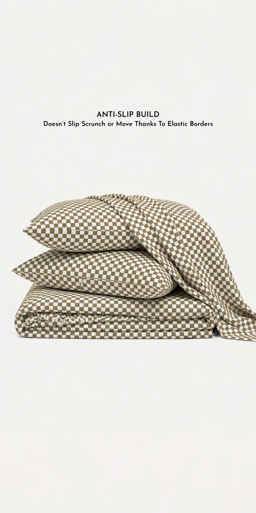 ZERIES PERCALE WEAVE EGYPTIAN COTTON FITTED BEDSHEET WITH 2 PILLOW CASES - Brown