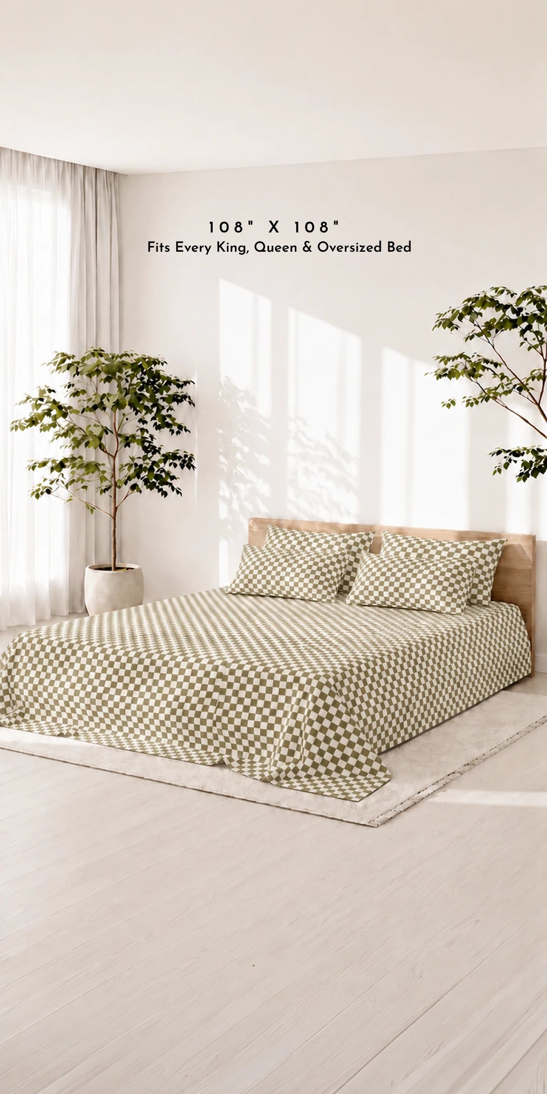 ZERIES PERCALE WEAVE EGYPTIAN COTTON BEDSHEET WITH 4 PILLOW CASES - Oakford