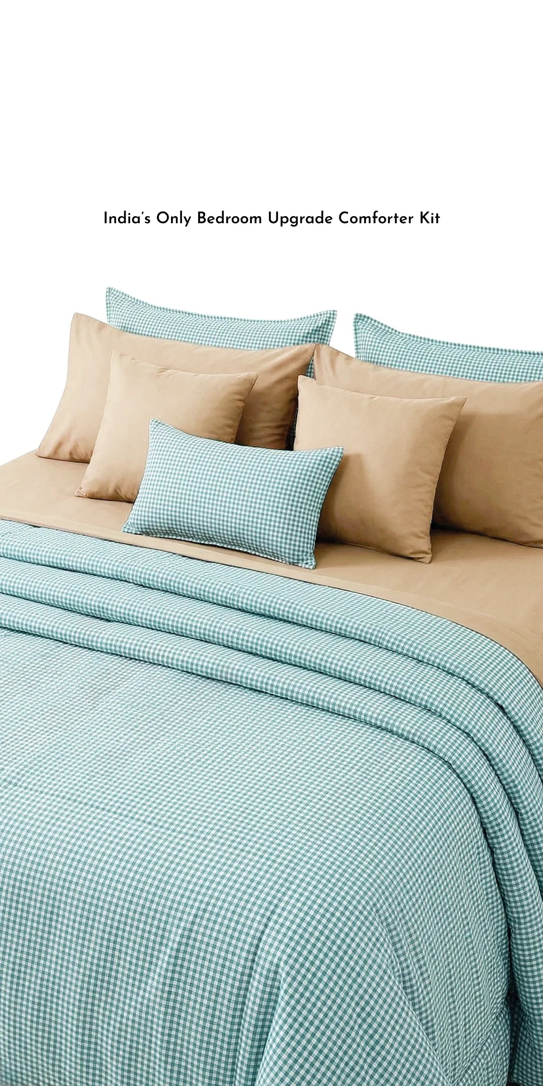 Zarf Linen Blend Bedding Set Of 9 - Brume