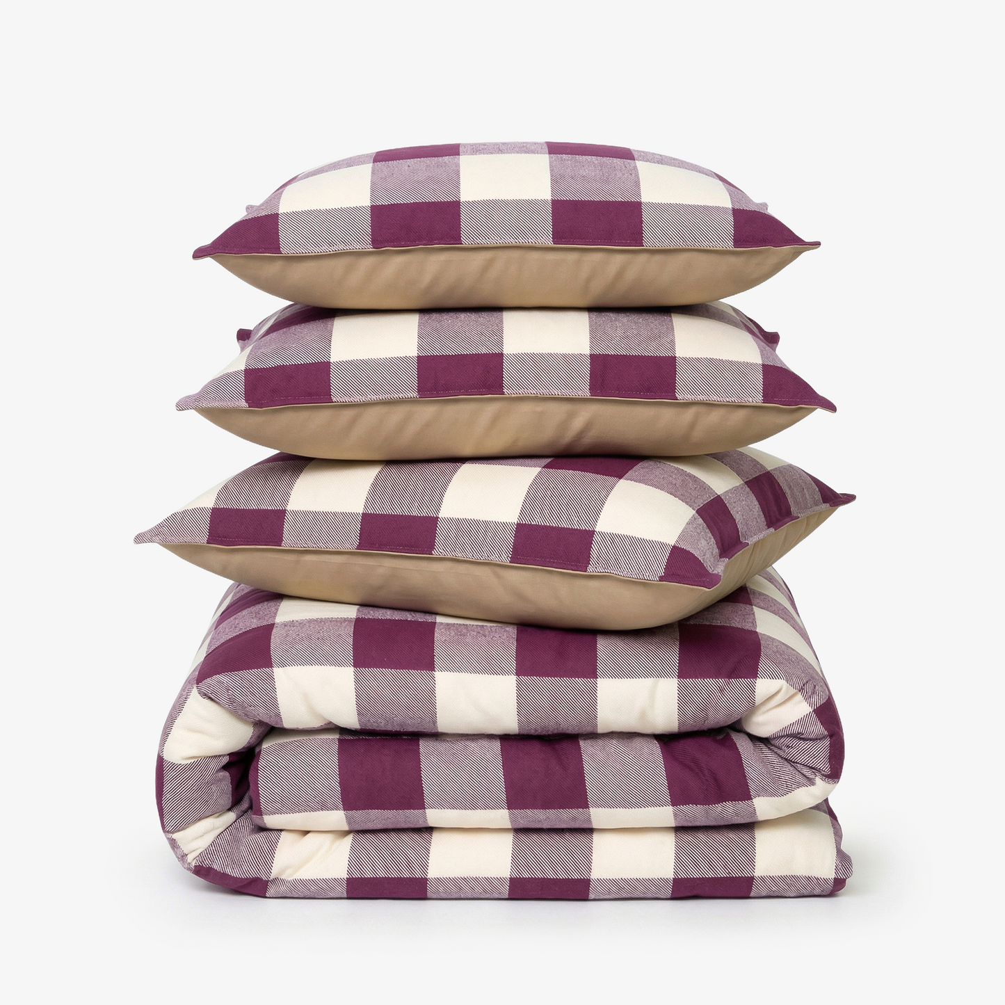 Linen Blend AC Comforter With 2 Pillow Cases and 1 Breakfast Pillow - Burgon
