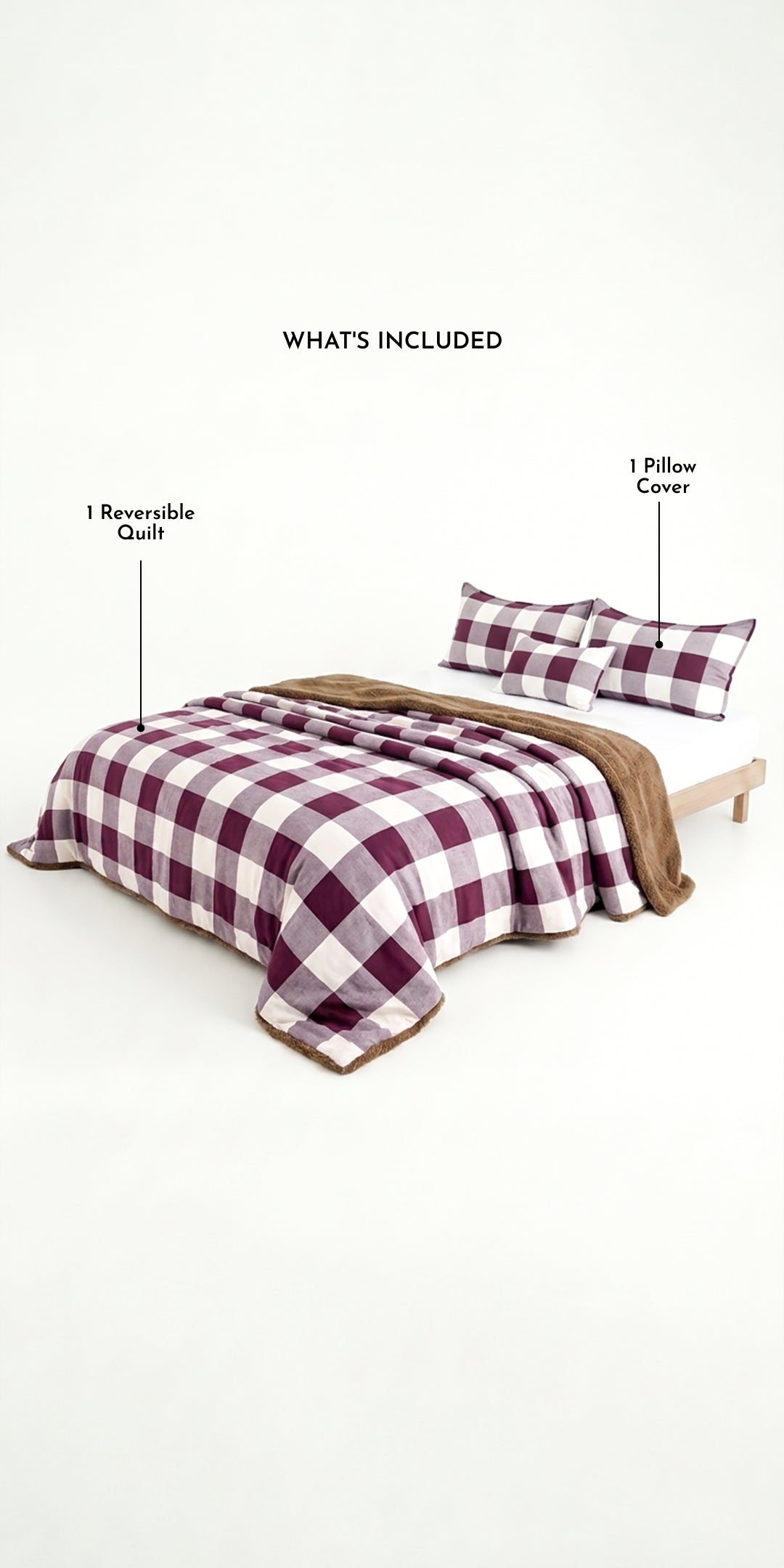 Zeries Baby Size Quilt With 1 Pillow Case - Burgon