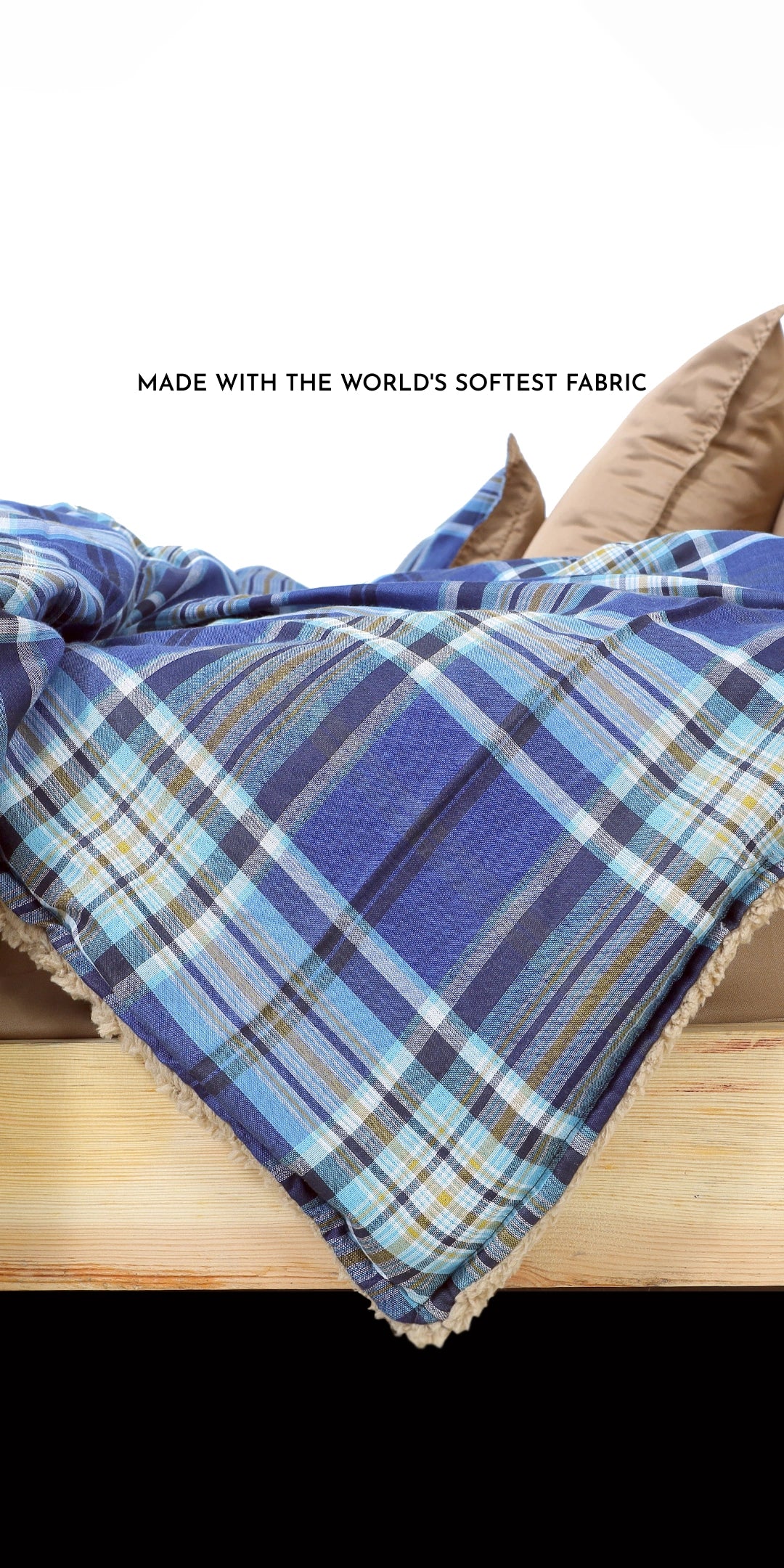 Zarf California King Size Reversible Quilt  With 2 pillowcases and 1 Breakfast Cushion cover - Calder