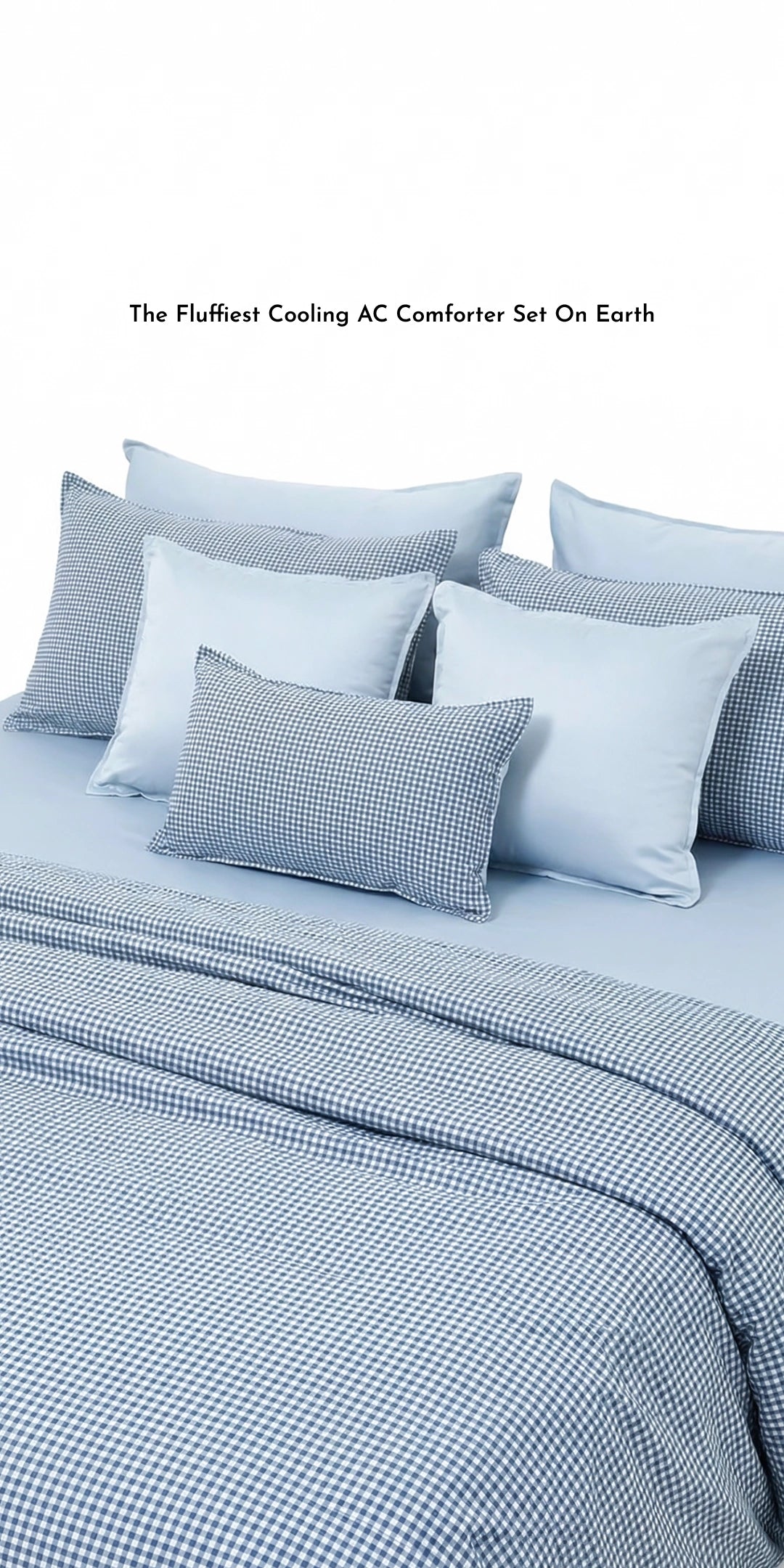 Linen Blend AC Comforter With 2 Pillow Cases and 1 Breakfast Pillow - Cambridge
