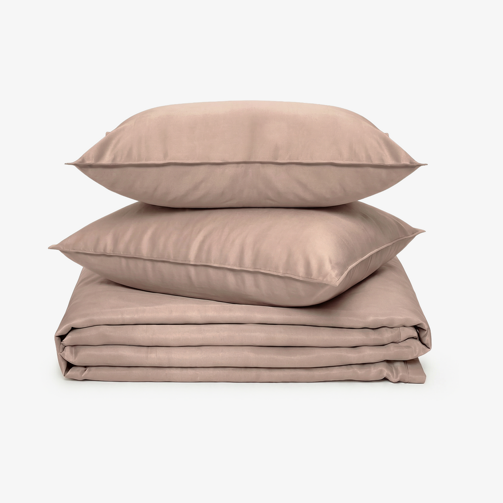 ZARF Italian Staple Weave Bedsheet With 2 Solid Pillowcases - Caramel