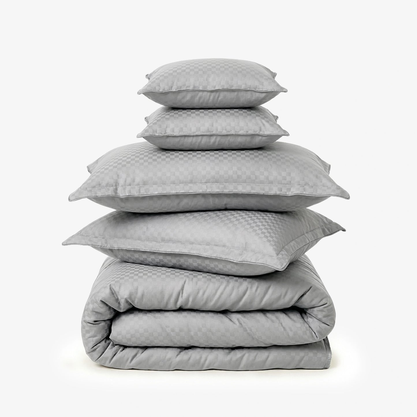 Zarf Egyptian Cotton Bedding Set Of 6 - Cenere