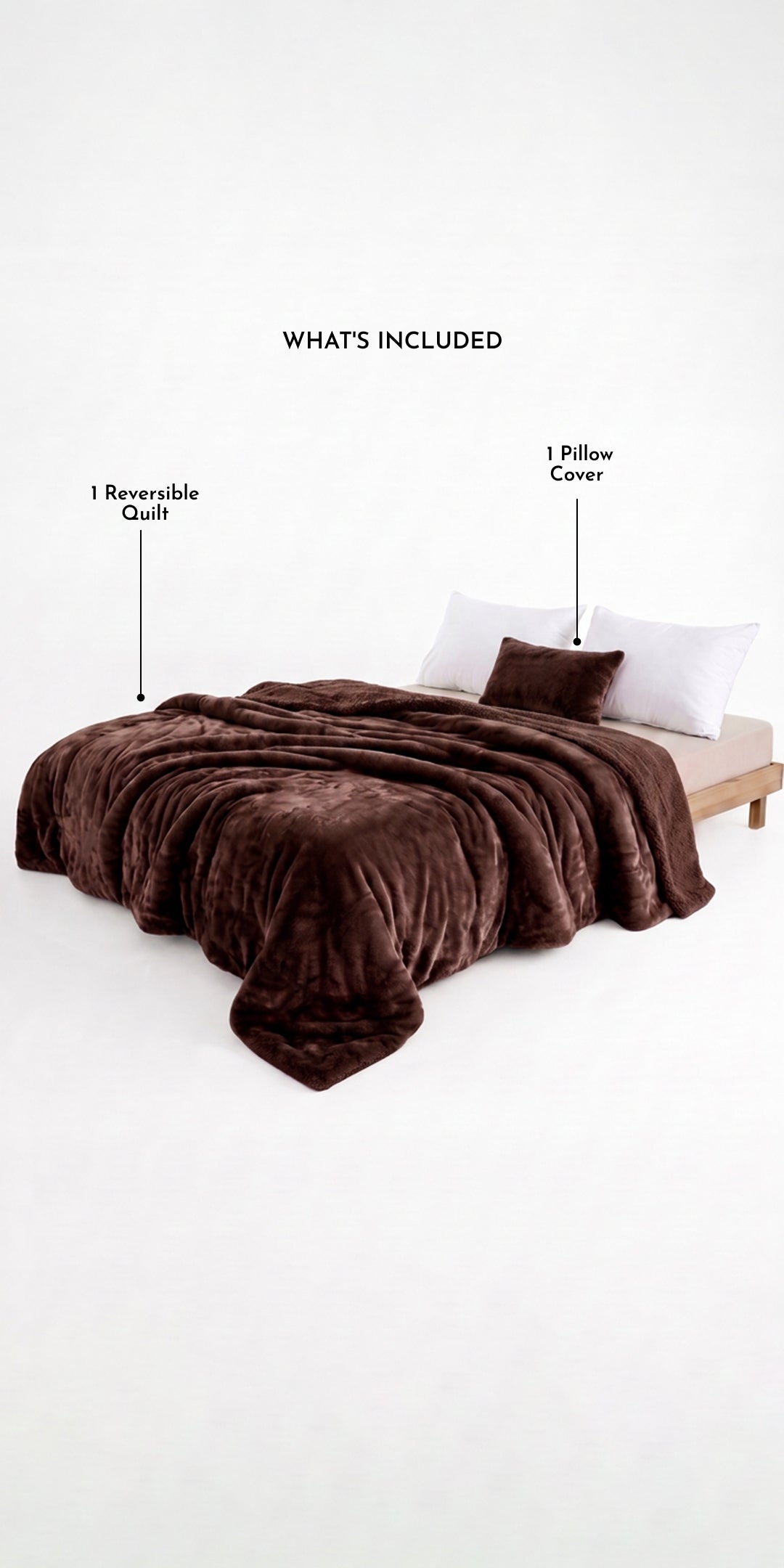 ZARF Reversible Baby Size Quilt With 1 Pillow Case - Cedar