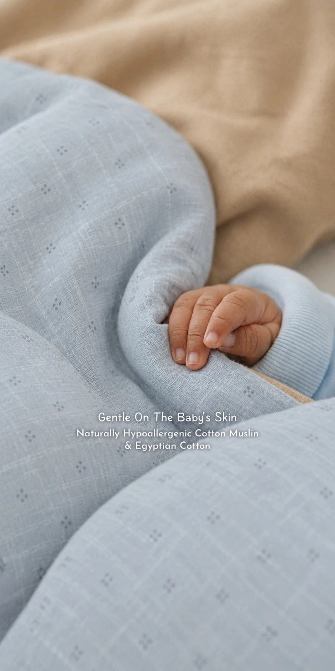 Reversible Summer Baby Blanket With 1 Pillow & 1 Pillow Cover - Sky Daze