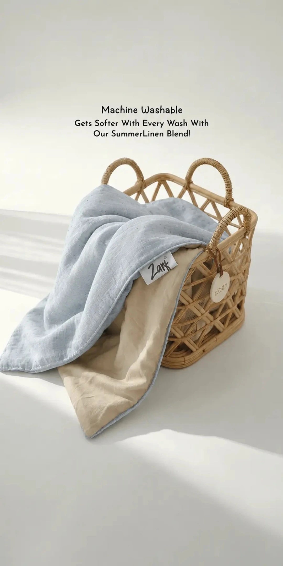 Reversible Summer Baby Blanket With 1 Pillow & 1 Pillow Cover - Sky Daze