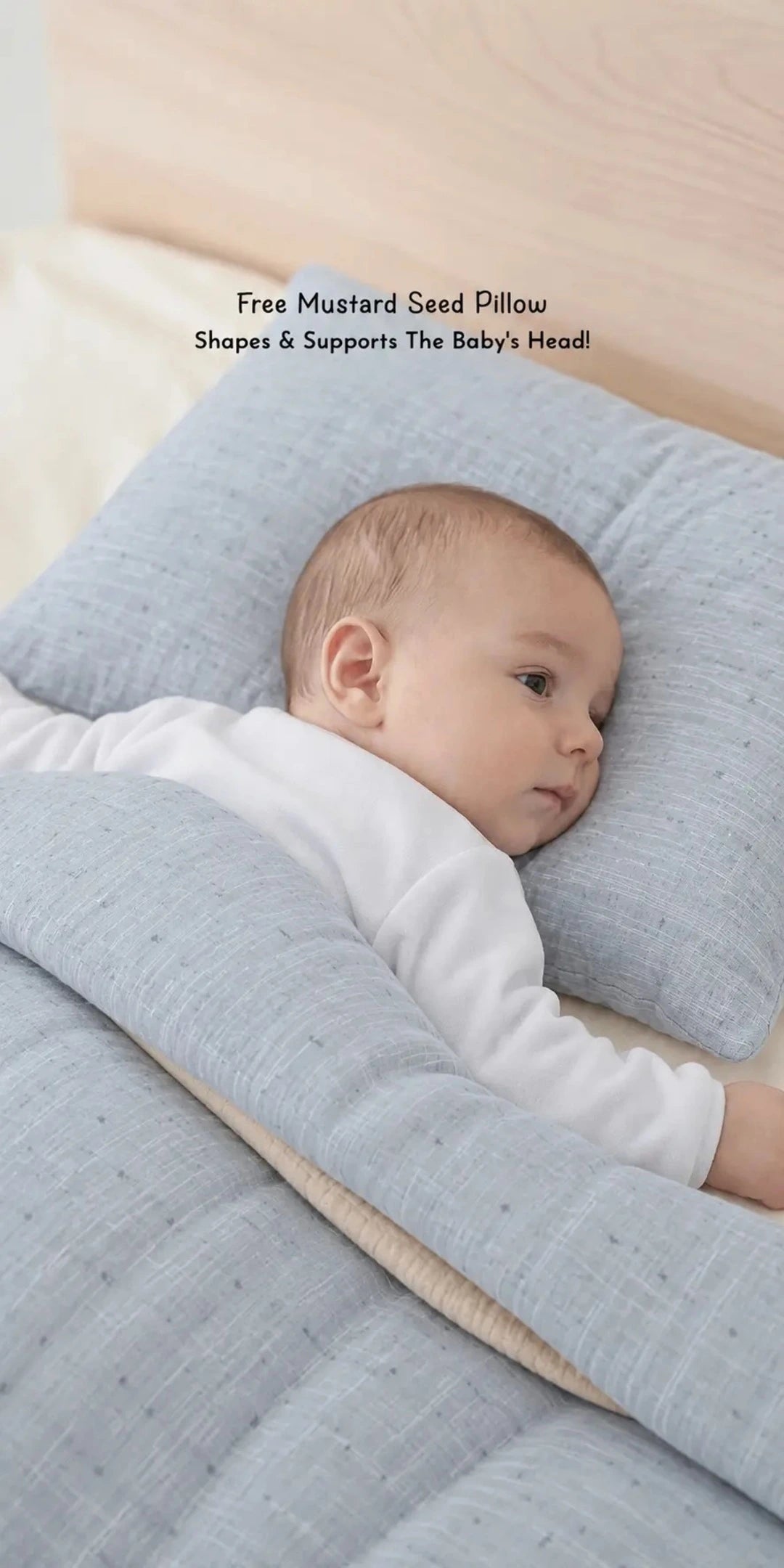 Reversible Summer Baby Blanket With 1 Pillow & 1 Pillow Cover - Sky Daze