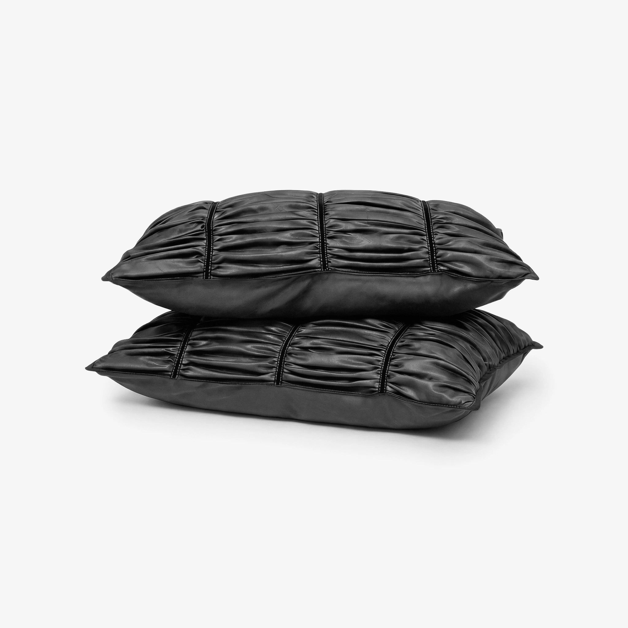 Italian Weave Designer Pillow Covers- Set Of 2 - Cinder