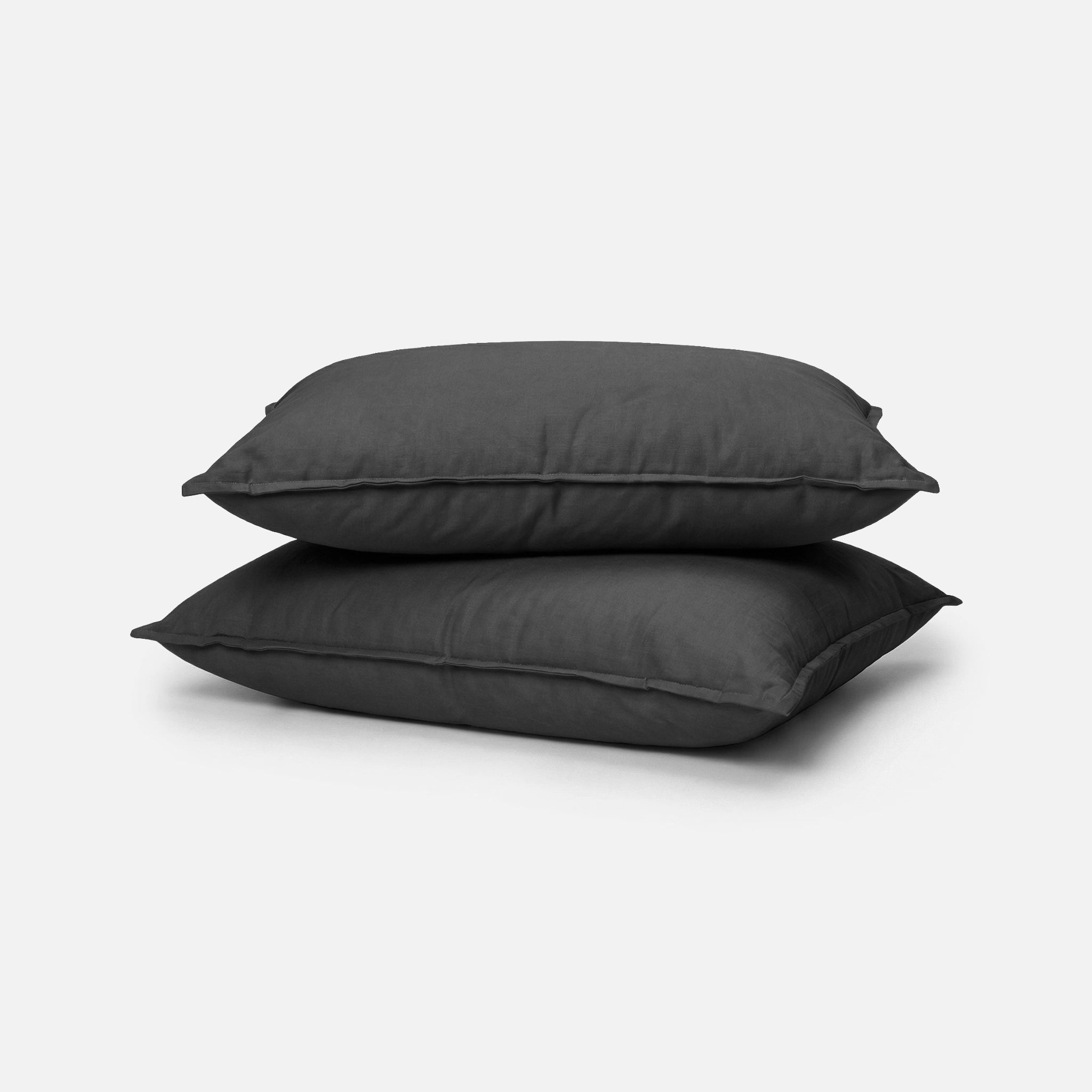 Italian Weave Pillow Covers- Set Of 2 - Cinder