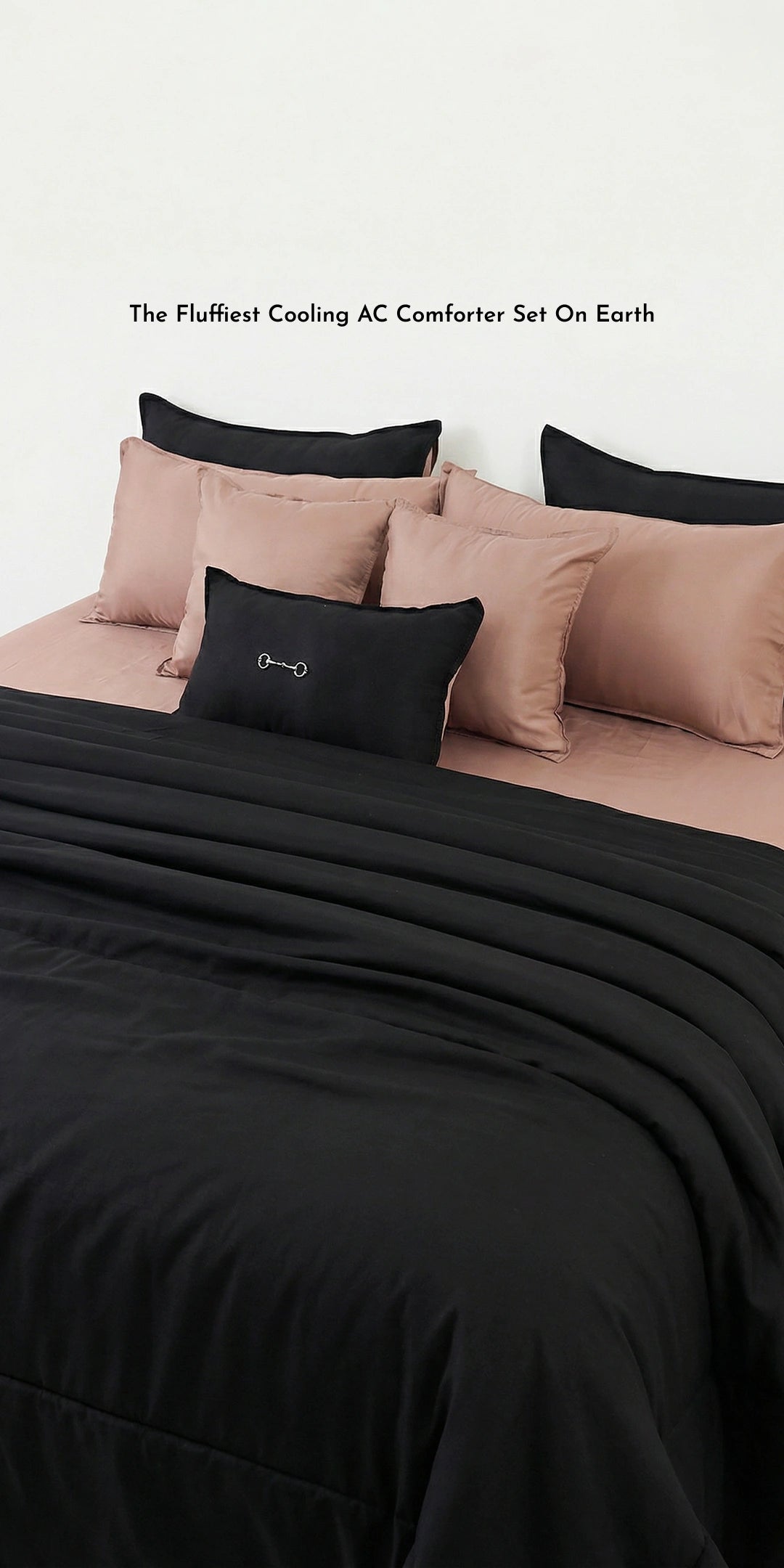 Linen Blend AC Comforter With 2 Pillow Cases and 1 Breakfast Pillow - Cosmos