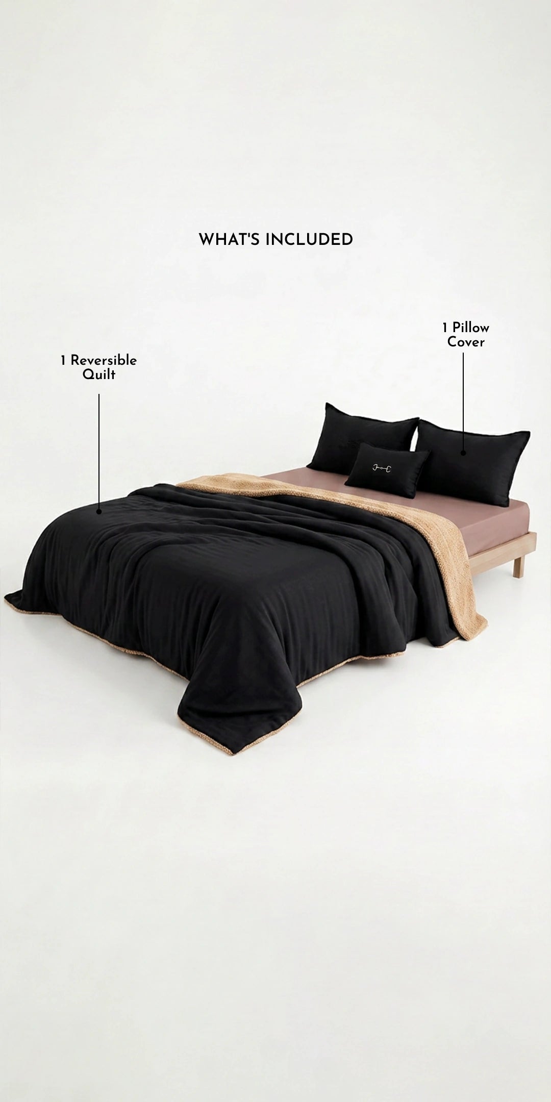 ZARF Reversible Baby Size Quilt With 1 Pillowcase - Cosmos