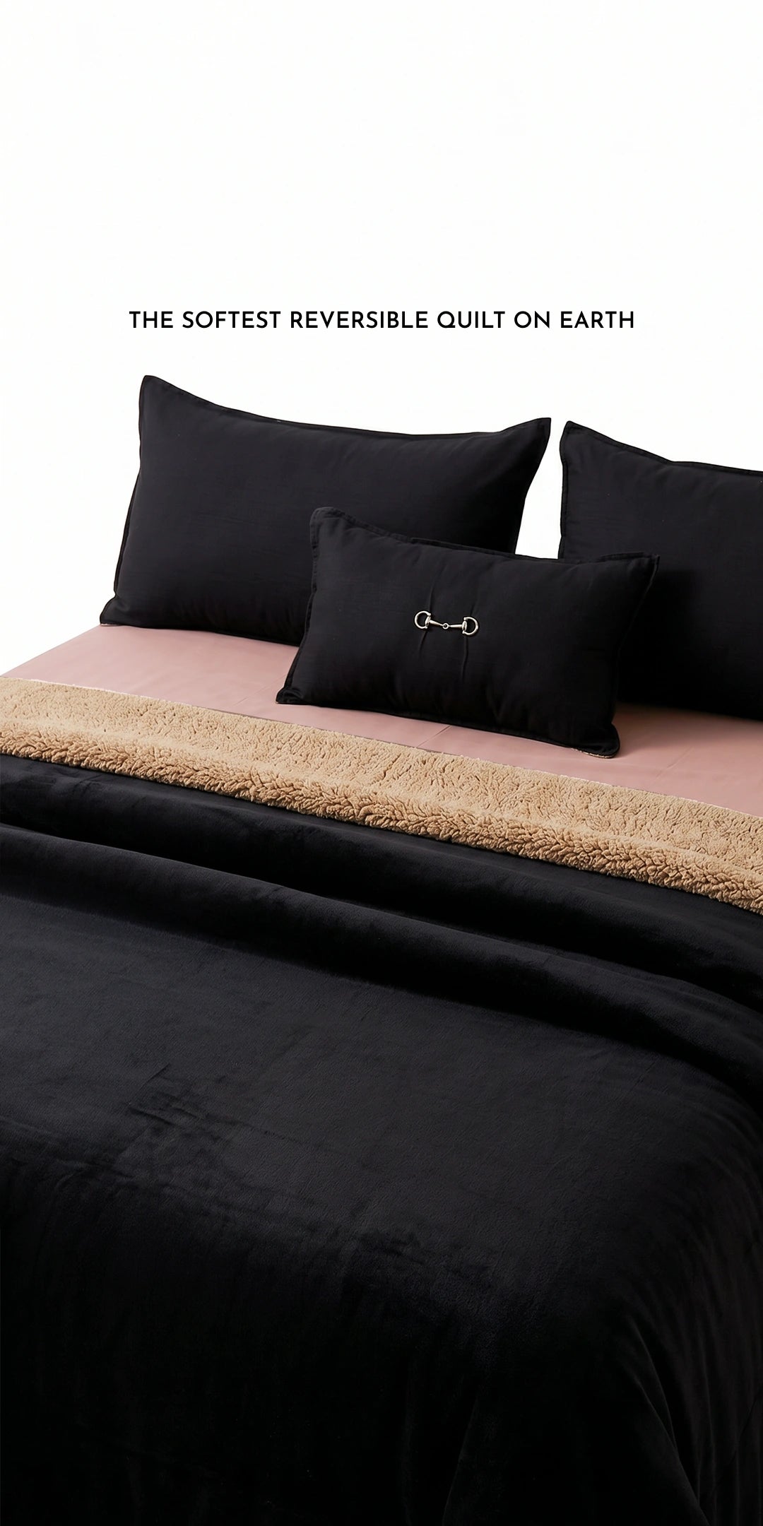 Zarf California King Size Reversible Quilt  With 2 pillowcases and 1 Breakfast Cushion cover - Cosmos
