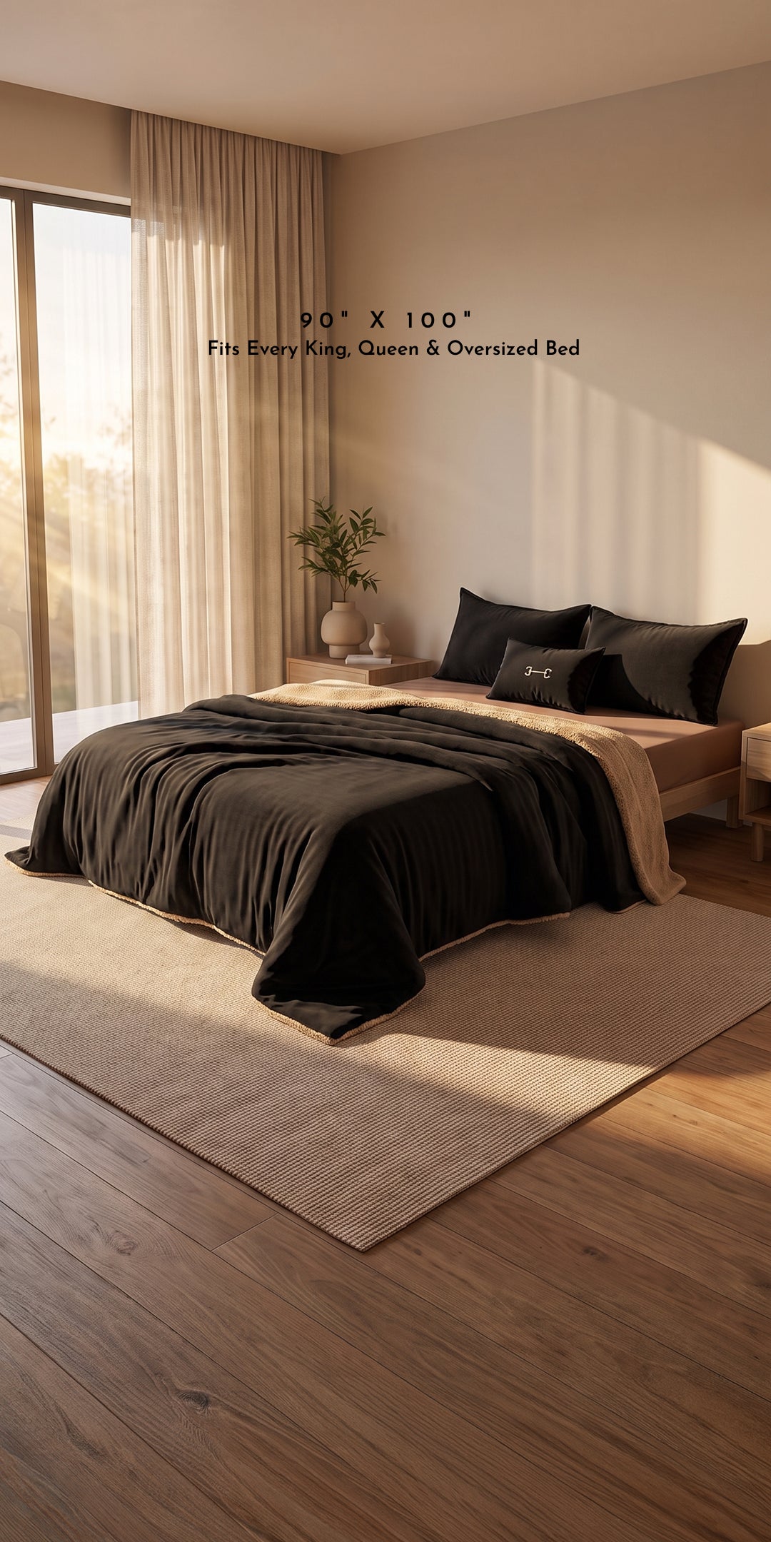Zarf California King Size Reversible Quilt  With 2 pillowcases and 1 Breakfast Cushion cover - Cosmos