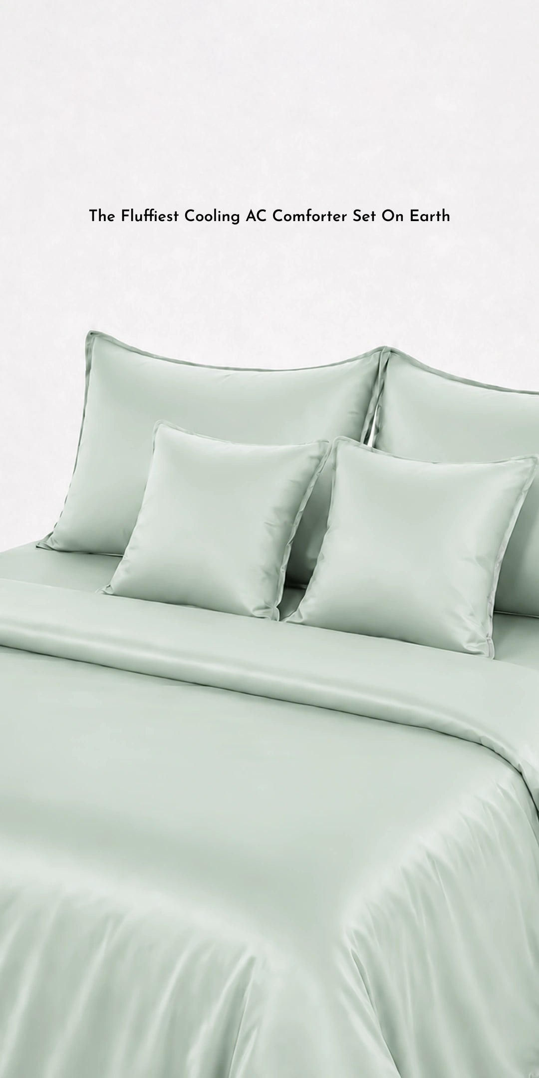 ZARF Egyptian Cotton Comforter With 2 Pillowcases & 2 Cushion Covers - Cyan