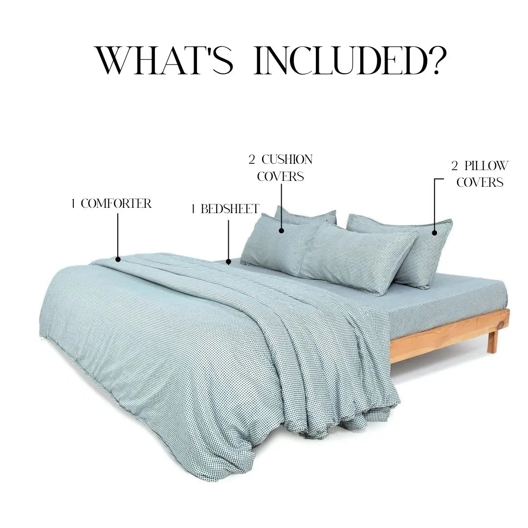 Zarf Egyptian Cotton Bedding Set Of 6 - Greengrid