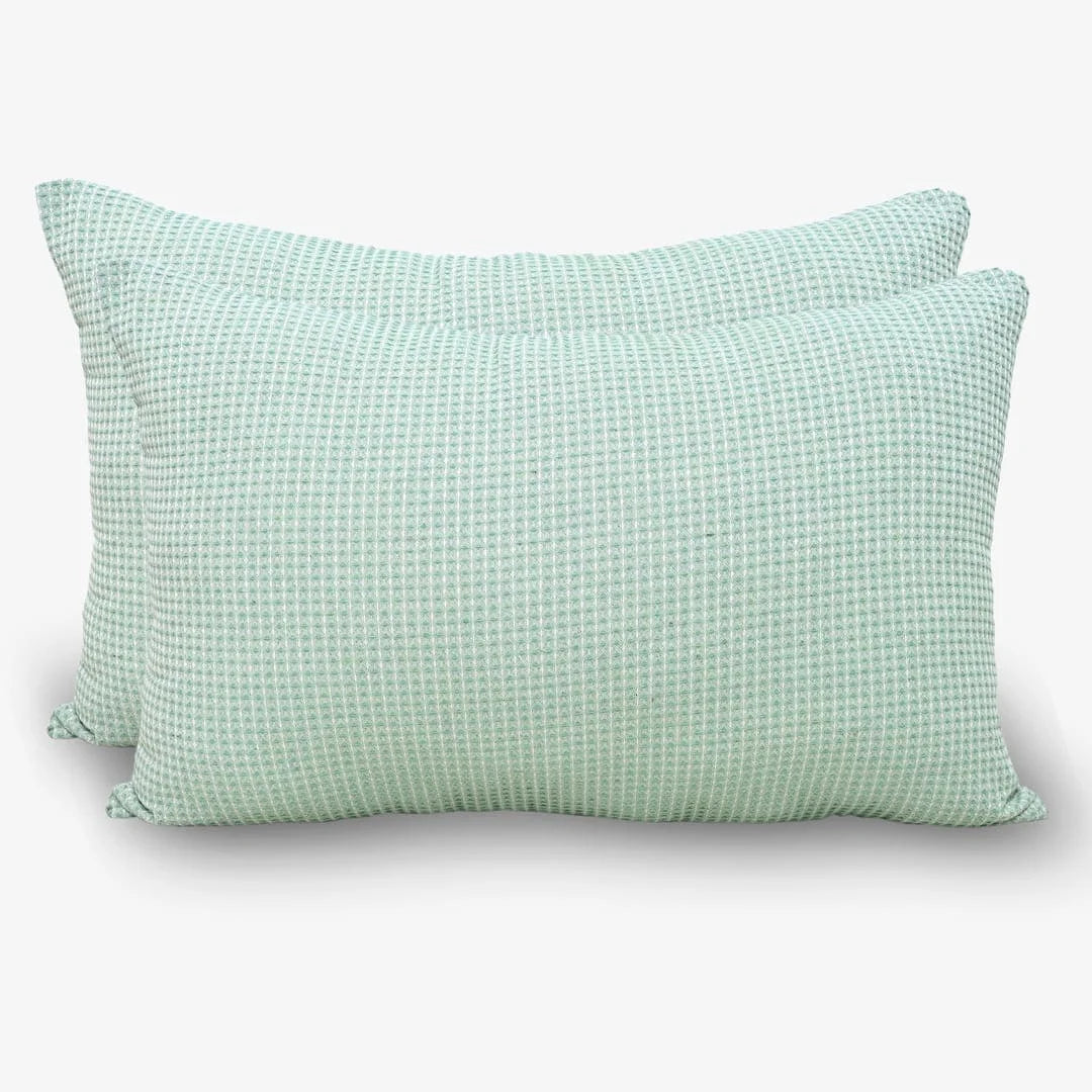 Jacquard Pillow Covers Set Of 2 - Basil