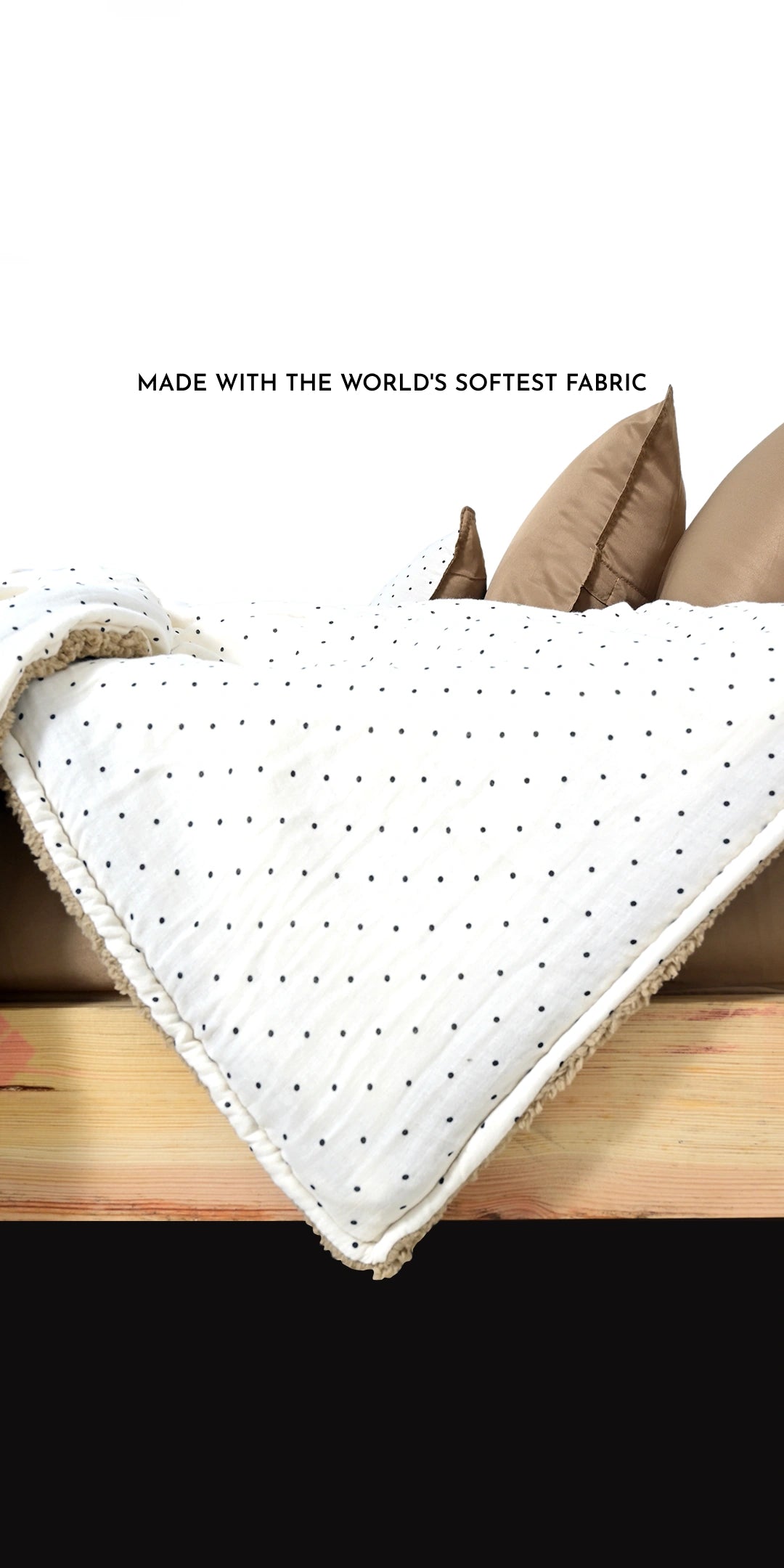 Zarf California King Size Reversible Quilt  With 2 pillowcases and 1 Breakfast Cushion cover - Dottie
