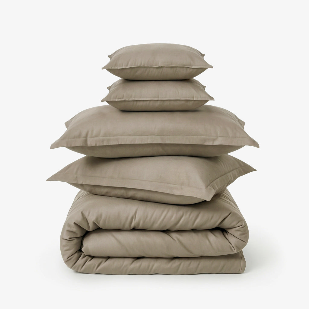 ZARF Egyptian Cotton Comforter With 2 Pillowcases & 2 Cushion Covers - Dove