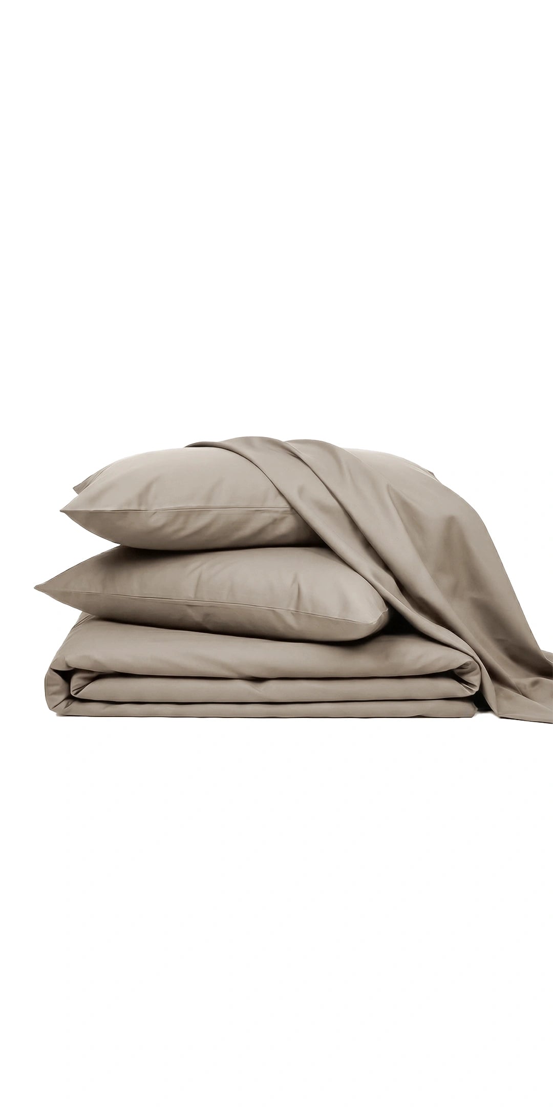 Zeries Egyptian Cotton Bedsheets With 2 Pillow Cases & 2 Cushion Covers - Dove