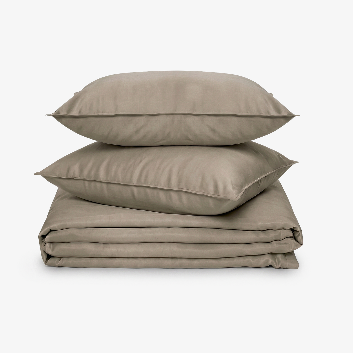 Zeries Egyptian Cotton Bedsheets With 2 Pillow Cases & 2 Cushion Covers - Dove