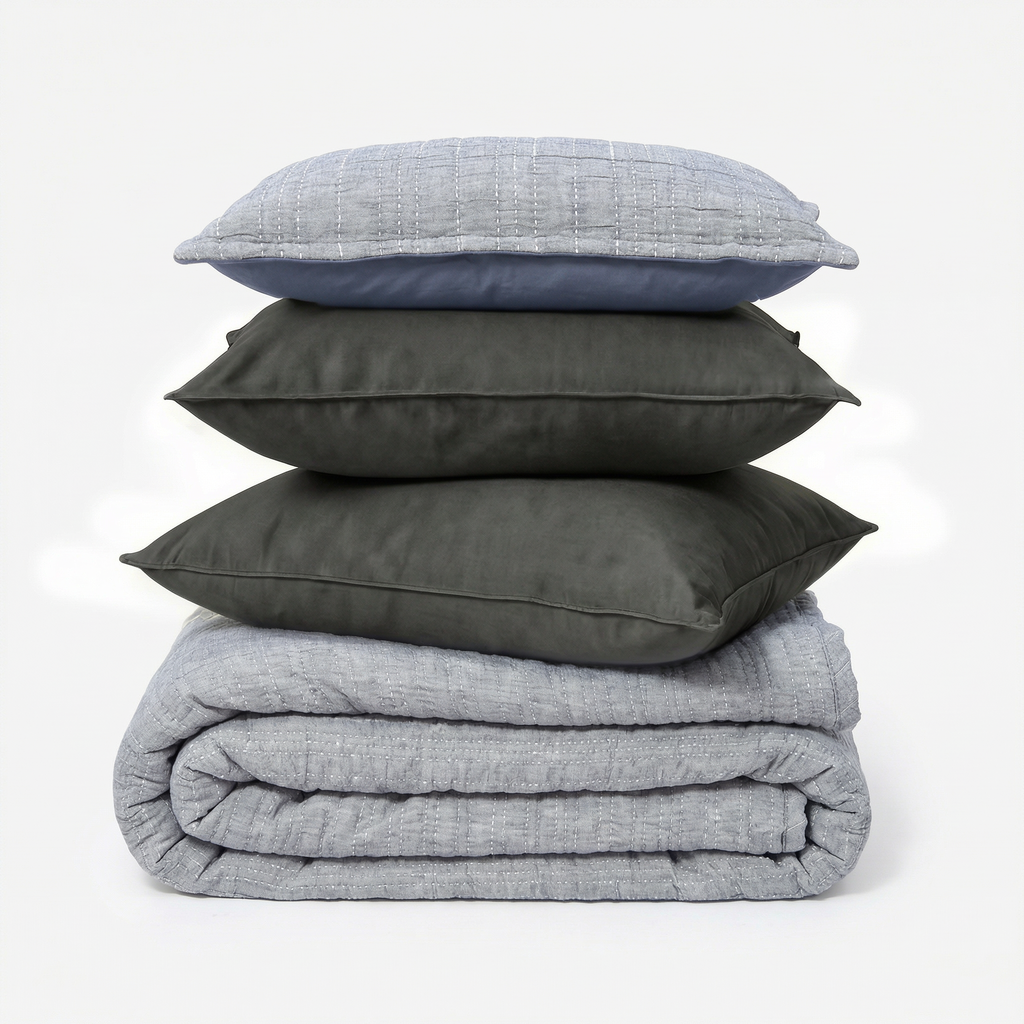 Zarf King Size Pure Cotton Cottage Blanket with 2 Pillowcases and 1 Cushion Cover - Dreamtide