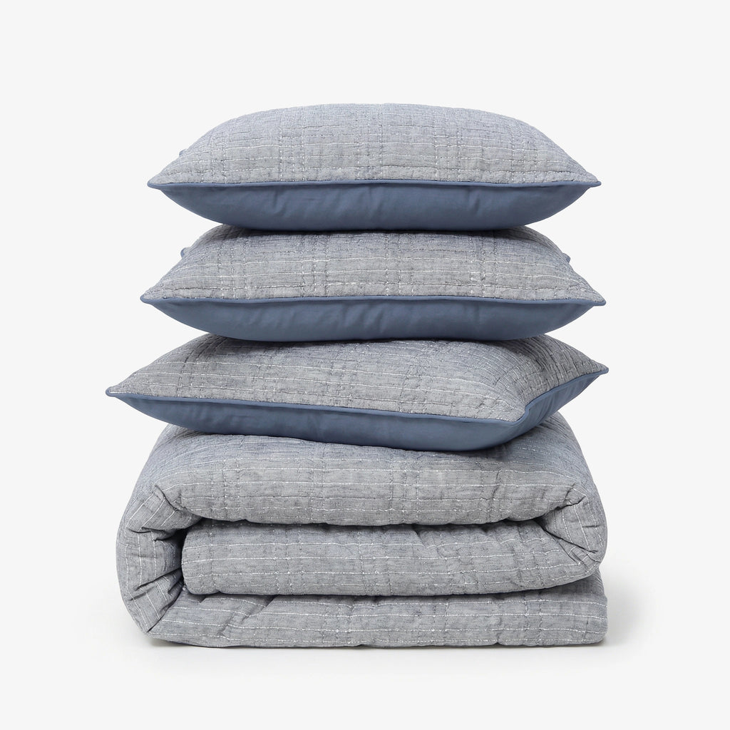 Zarf King Size Pure Cotton Cottage Blanket with 2 Pillowcases and 1 Cushion Cover - Dreamtide