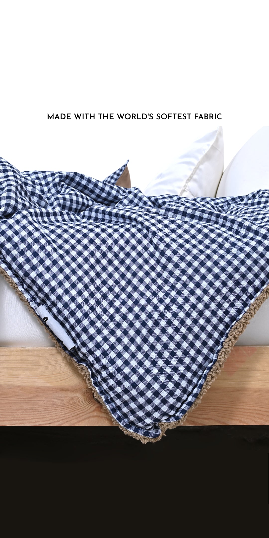 Zarf Reversible Quilt For Single Size Bed With 2 Pillow Covers and 1 Cushion Cover - Dreamy Bluebell
