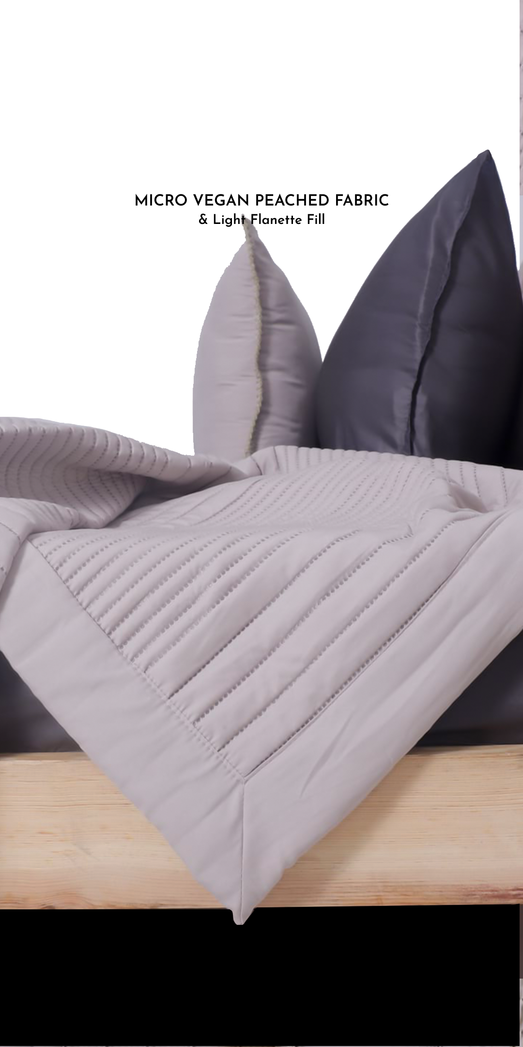 Zarf California King Size AC Comforters With 2 Pillow Cases & 2 Cushion Covers - Dusk