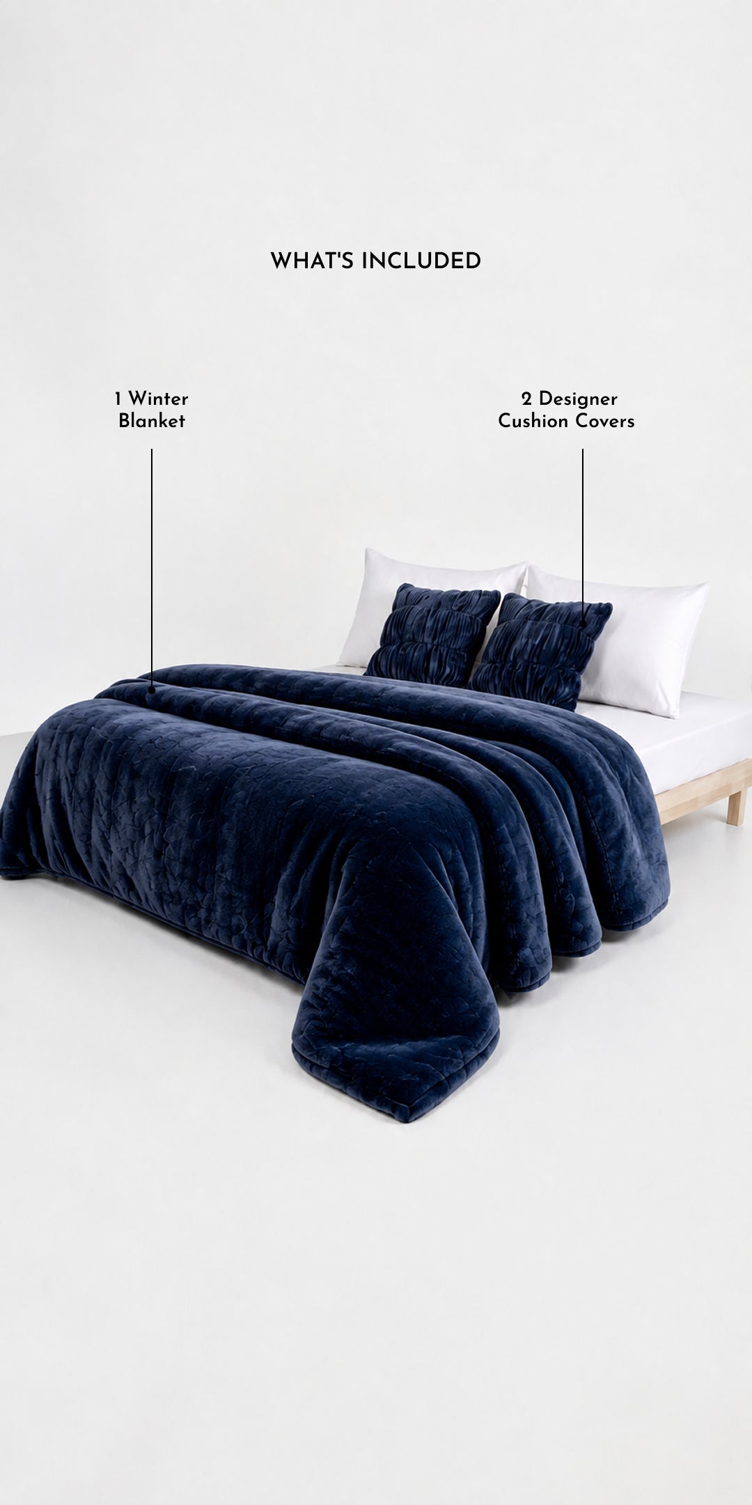 ZARF Ultra-Warm Luxury Winter Blanket For Single Size Bed - Ebony
