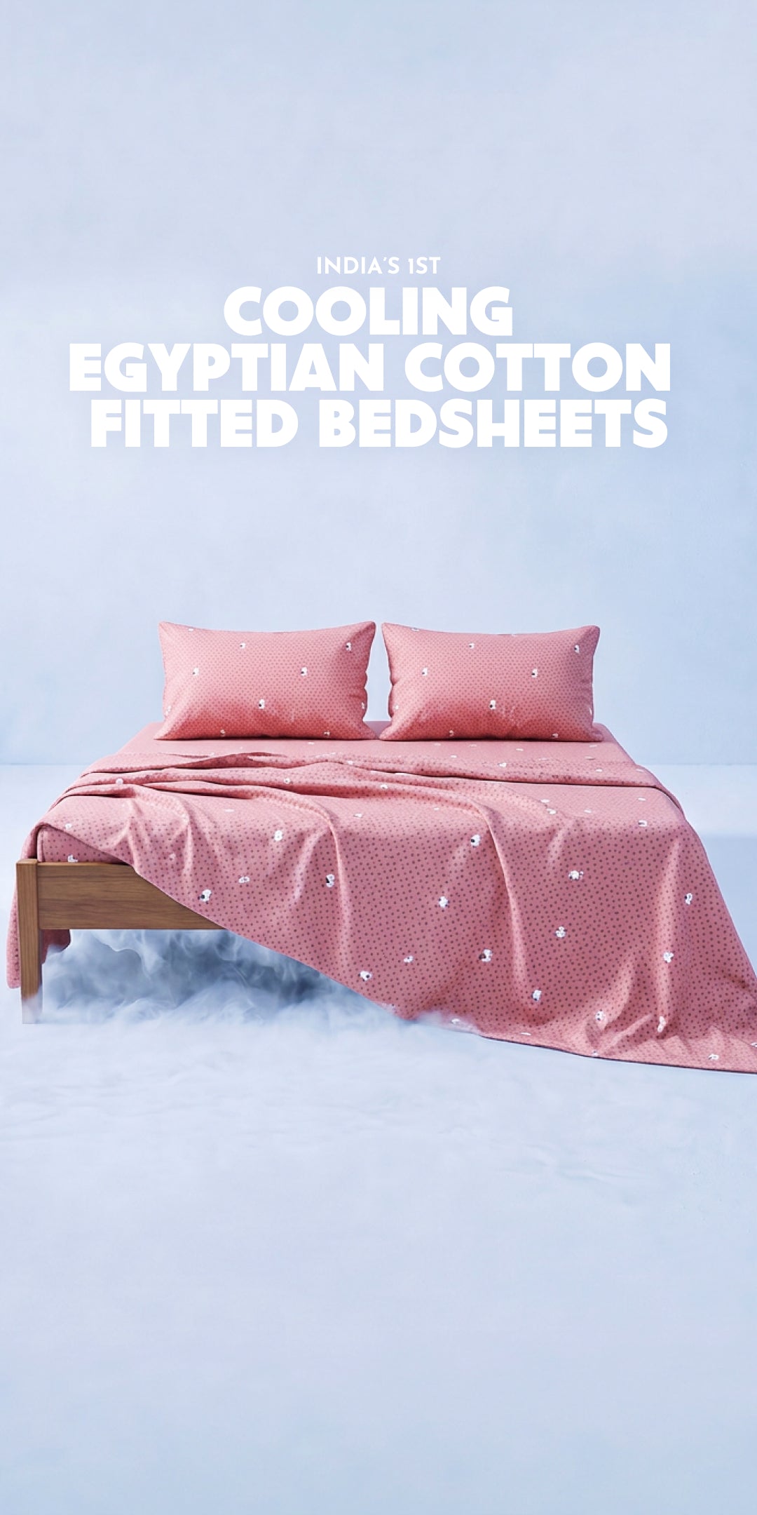 ZERIES PERCALE WEAVE EGYPTIAN COTTON FITTED BEDSHEET WITH 2 PILLOW CASES - Elmsley
