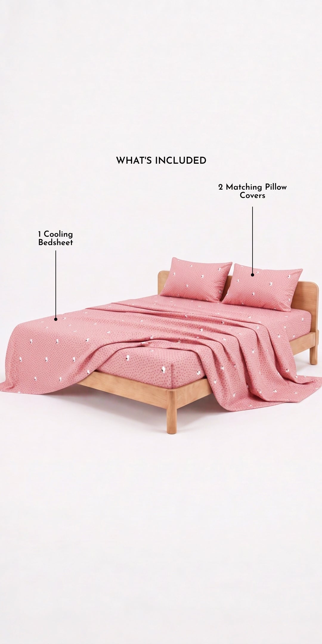 ZERIES PERCALE WEAVE EGYPTIAN COTTON FITTED BEDSHEET WITH 2 PILLOW CASES - Elmsley