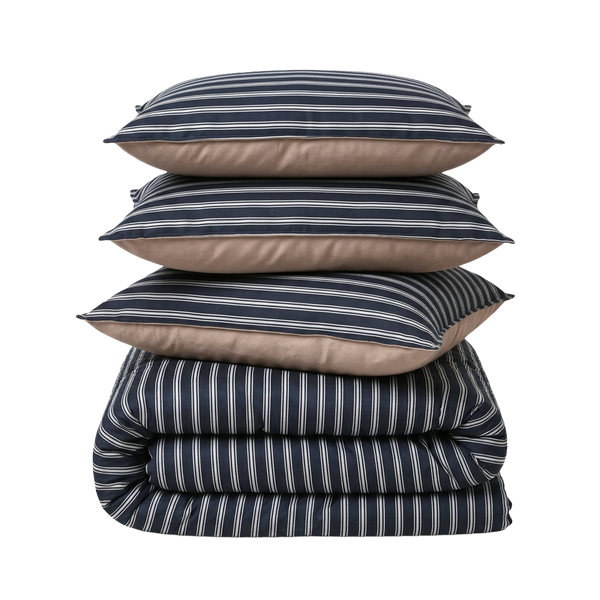Zarf California King Size Reversible Quilt With 2 Pillow Covers and 1 Breakfast Cushion Cover - Encre