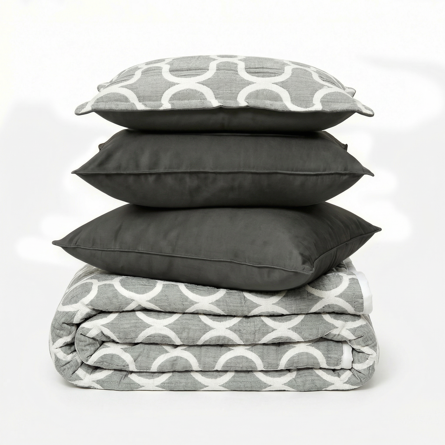 Zarf California King Size Plush Cotton AC Blanket With 2 Pillow Cases - Earthveil