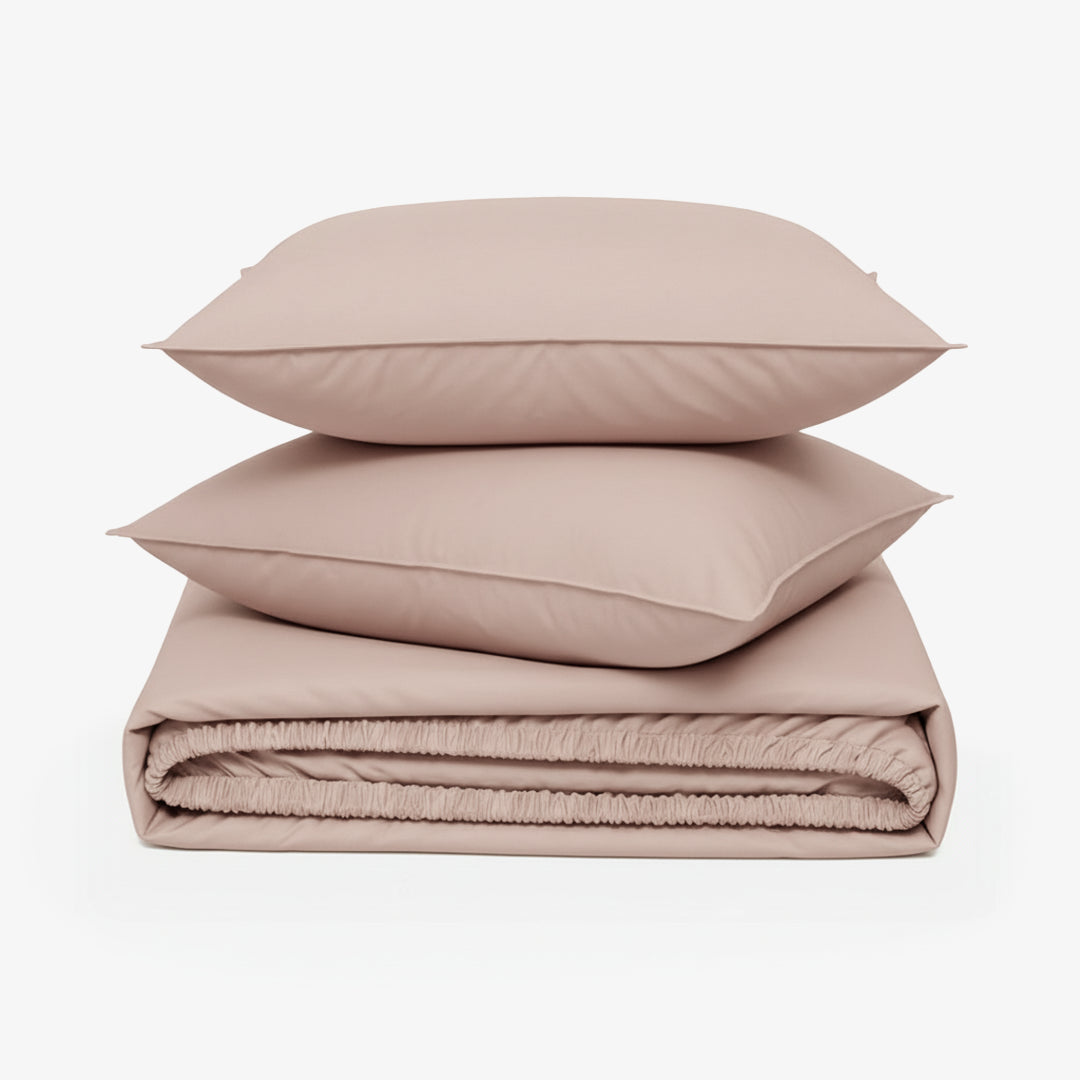 ZERIES PERCALE WEAVE EGYPTIAN COTTON FITTED BEDSHEET WITH 2 PILLOW CASES - Etosha