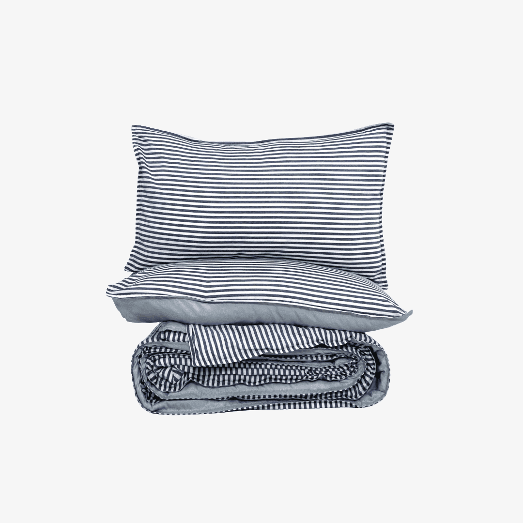 Zarf Linen Blend Bedding Set Of 9 - Nautical