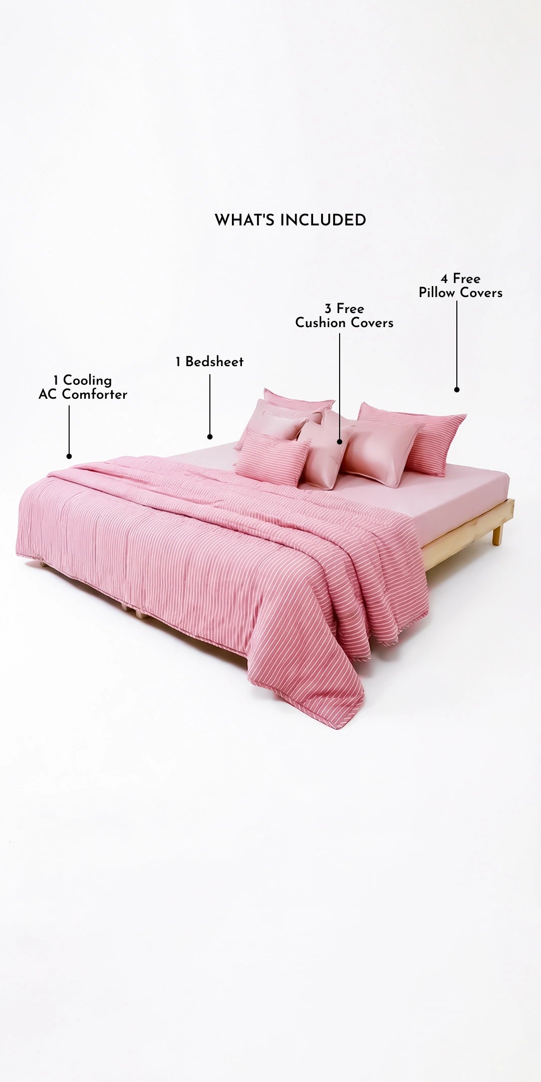 Zarf Linen Blend Bedding Set Of 9 - Sero