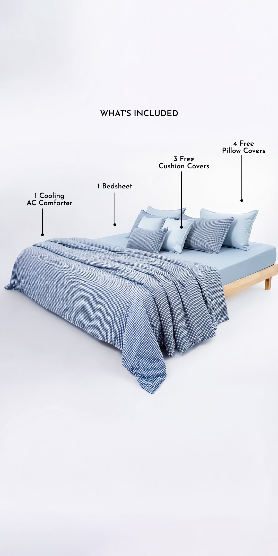 Zarf Linen Blend Bedding Set Of 9 - Cambridge