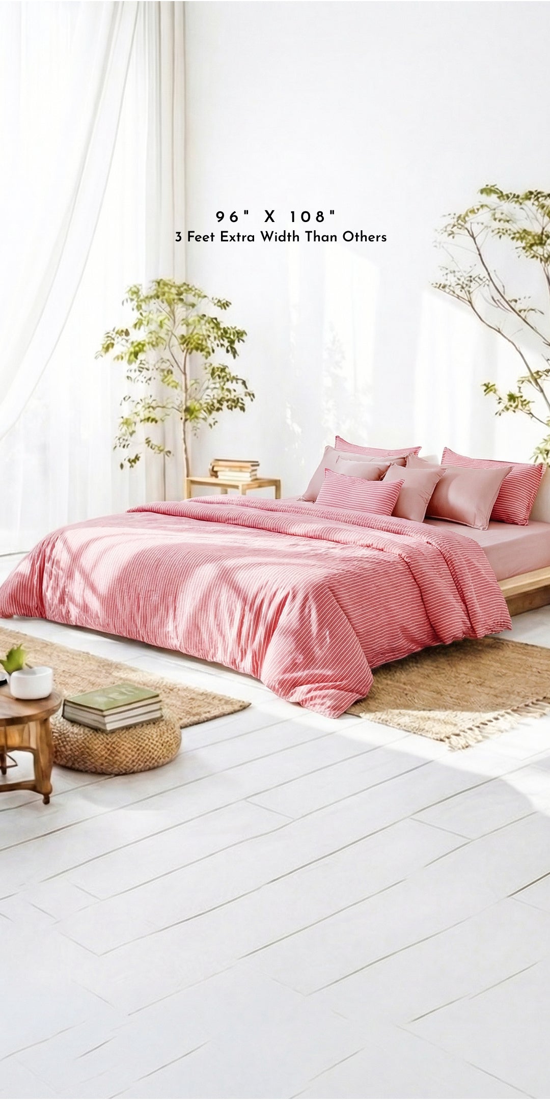 Linen Blend AC Comforter With 2 Pillow Cases and 1 Breakfast Pillow - Sero