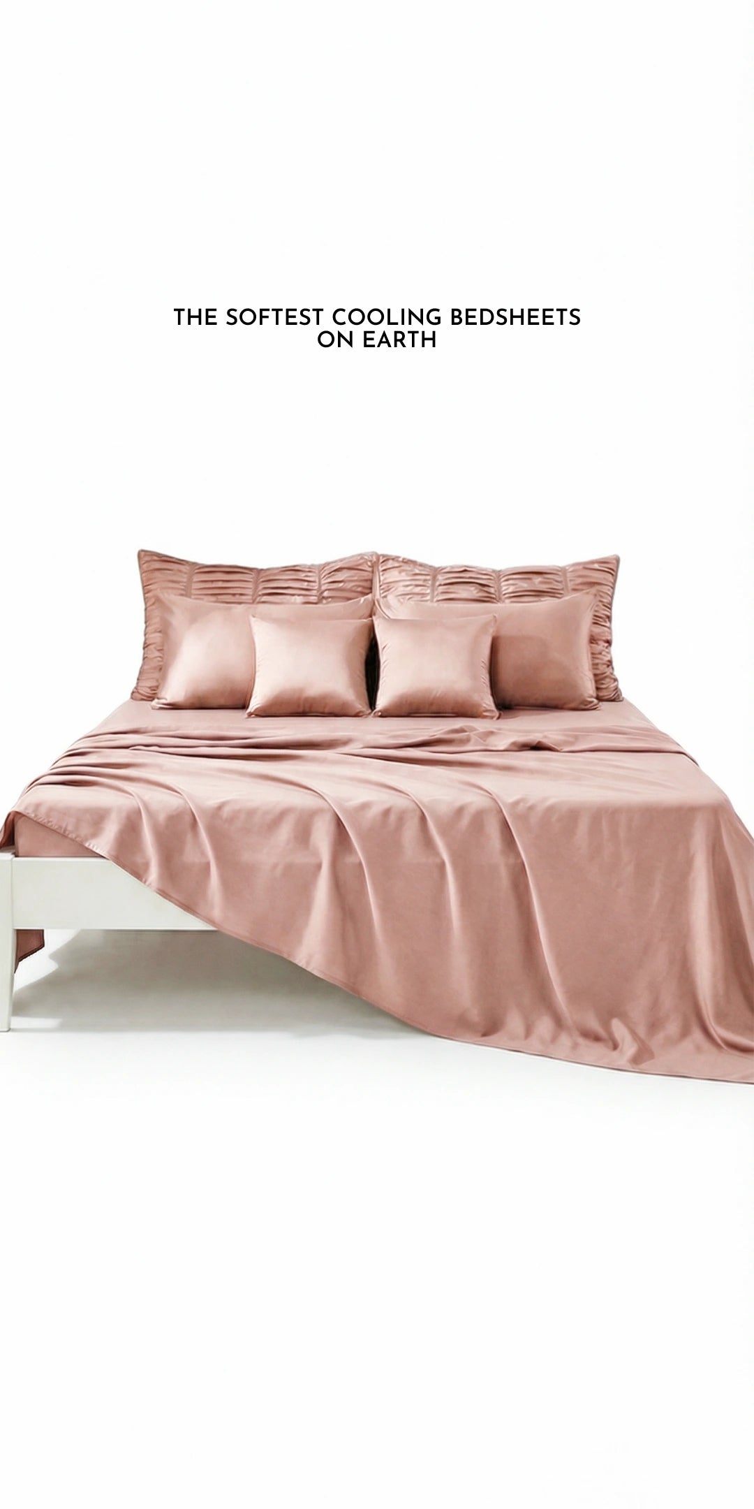 ZARF Italian Staple Weave Bedsheet With 2 Designer Pillow Cases, 2 Solid Pillowcases & 2 Cushion Covers - Dahlia