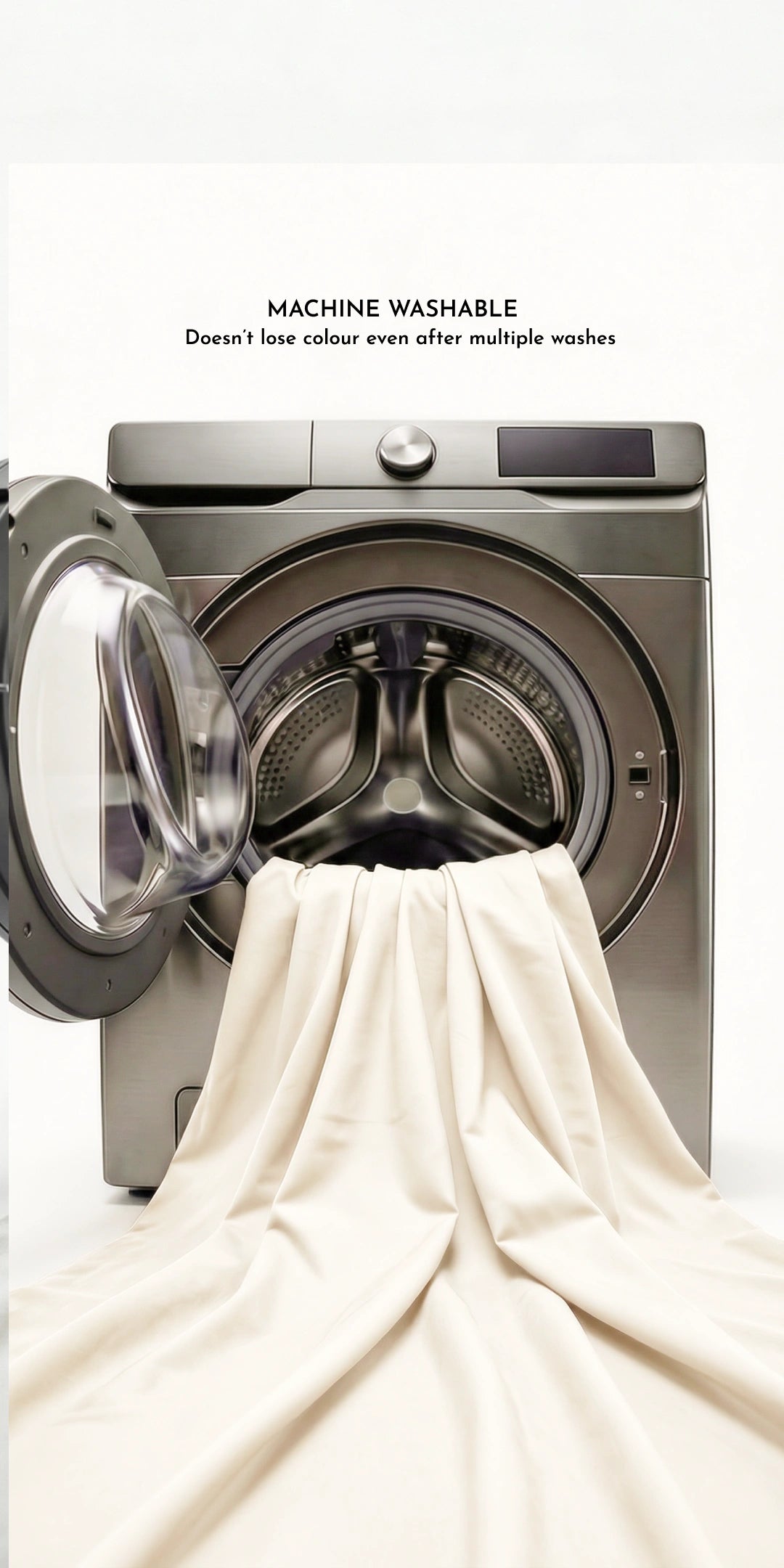 ZARF Italian Staple Weave Bedsheet With 2 Designer Pillow Cases, 2 Solid Pillowcases & 2 Cushion Covers - Porcelain